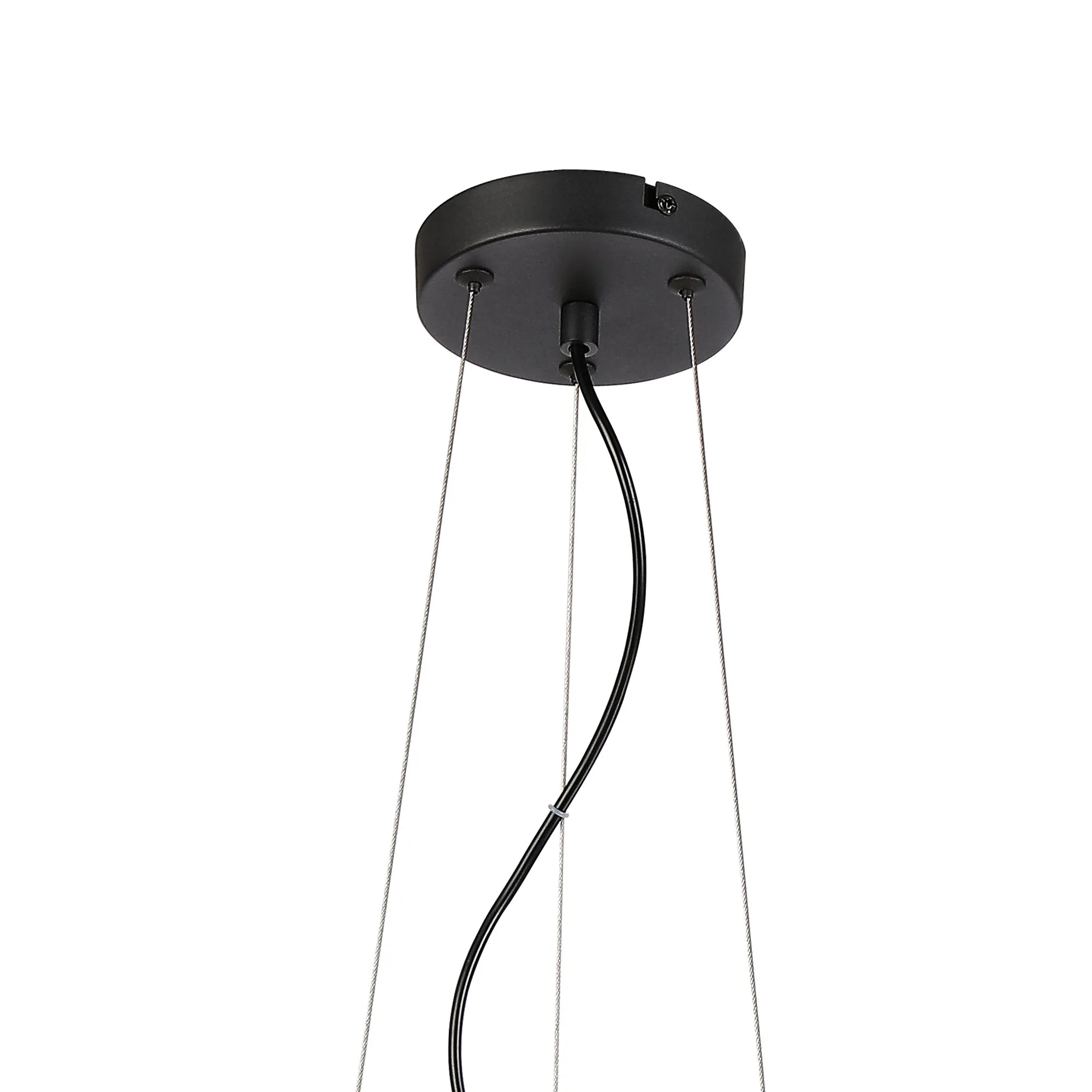 Deacon Twisted Pendant 9 Light - Satin Black Smoke Plated Glass