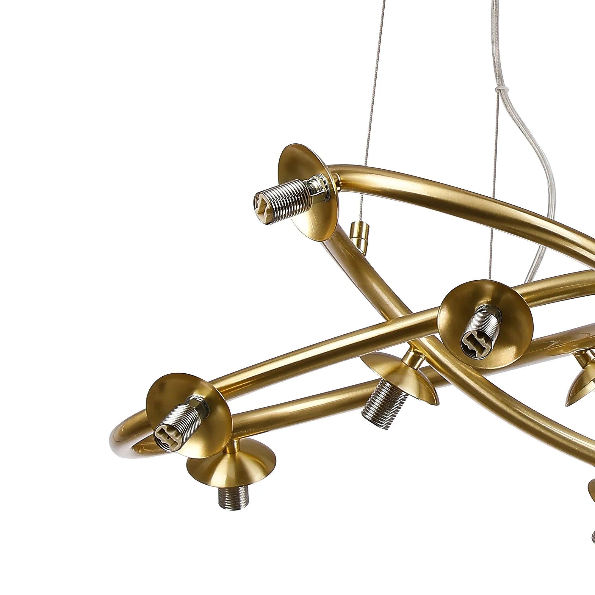 Deacon Twisted Pendant (Frame Only) 9 Light - Satin Gold