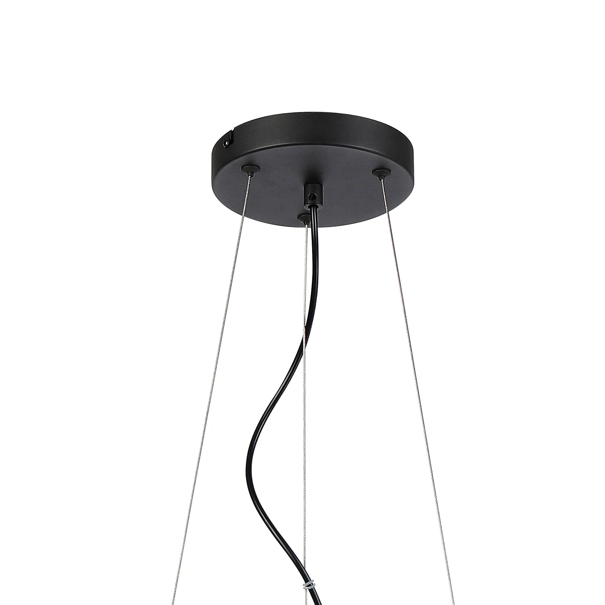 Deacon Twisted Pendant (Frame Only) 12 Light - Satin Black