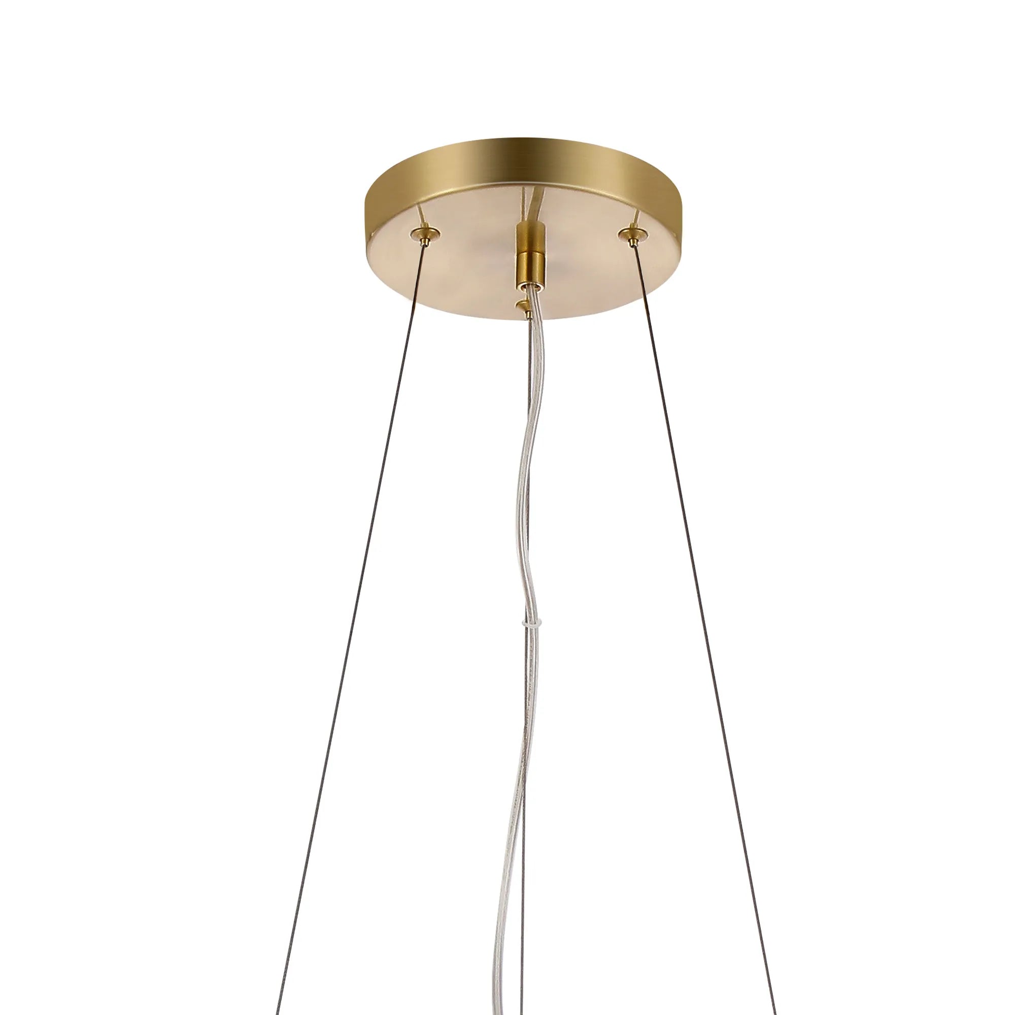 Deacon Twisted Pendant 12 Light - Satin Gold Chrome Plated Glass