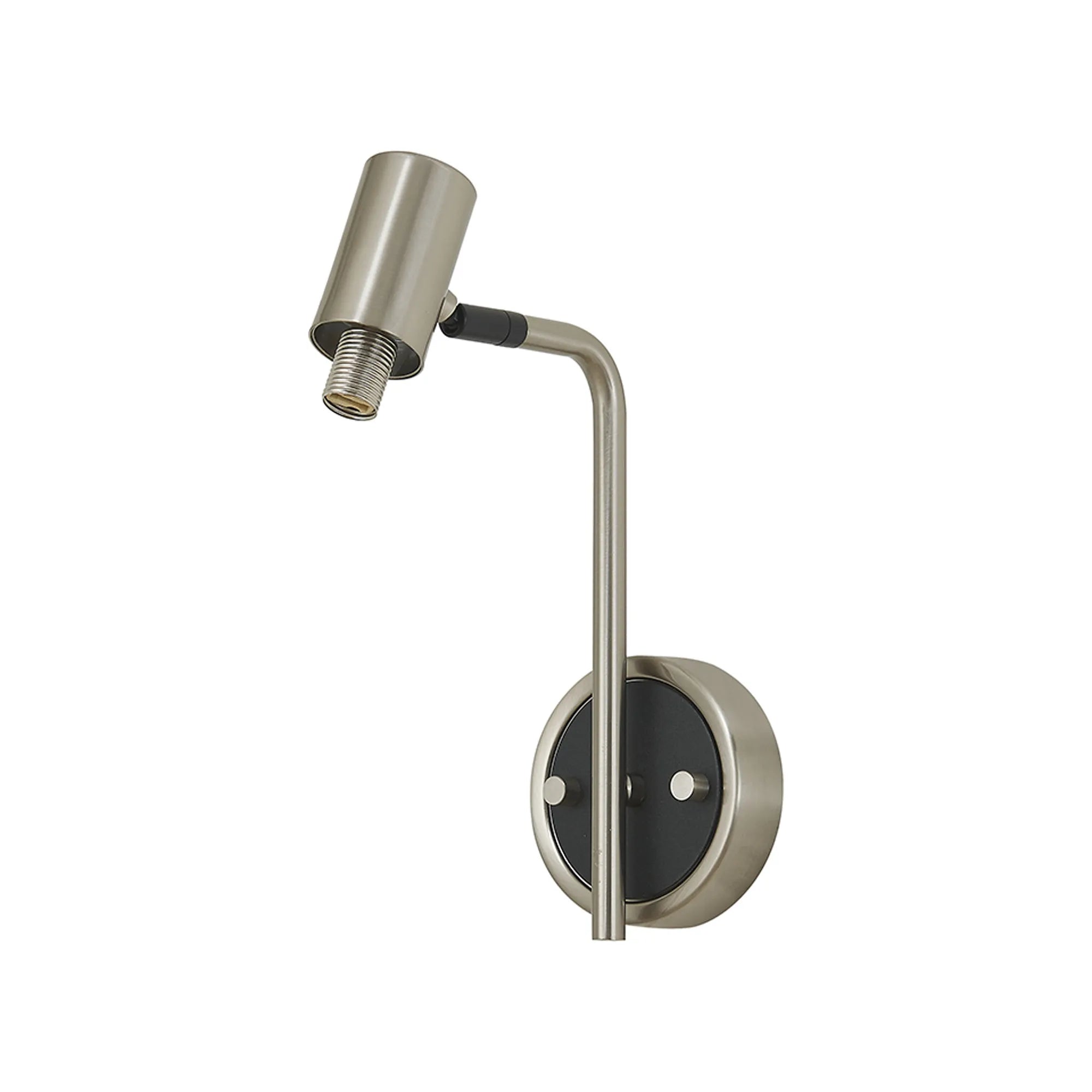 Bradley Wall Light - Adjustable Arm - Satin Nickel & Black