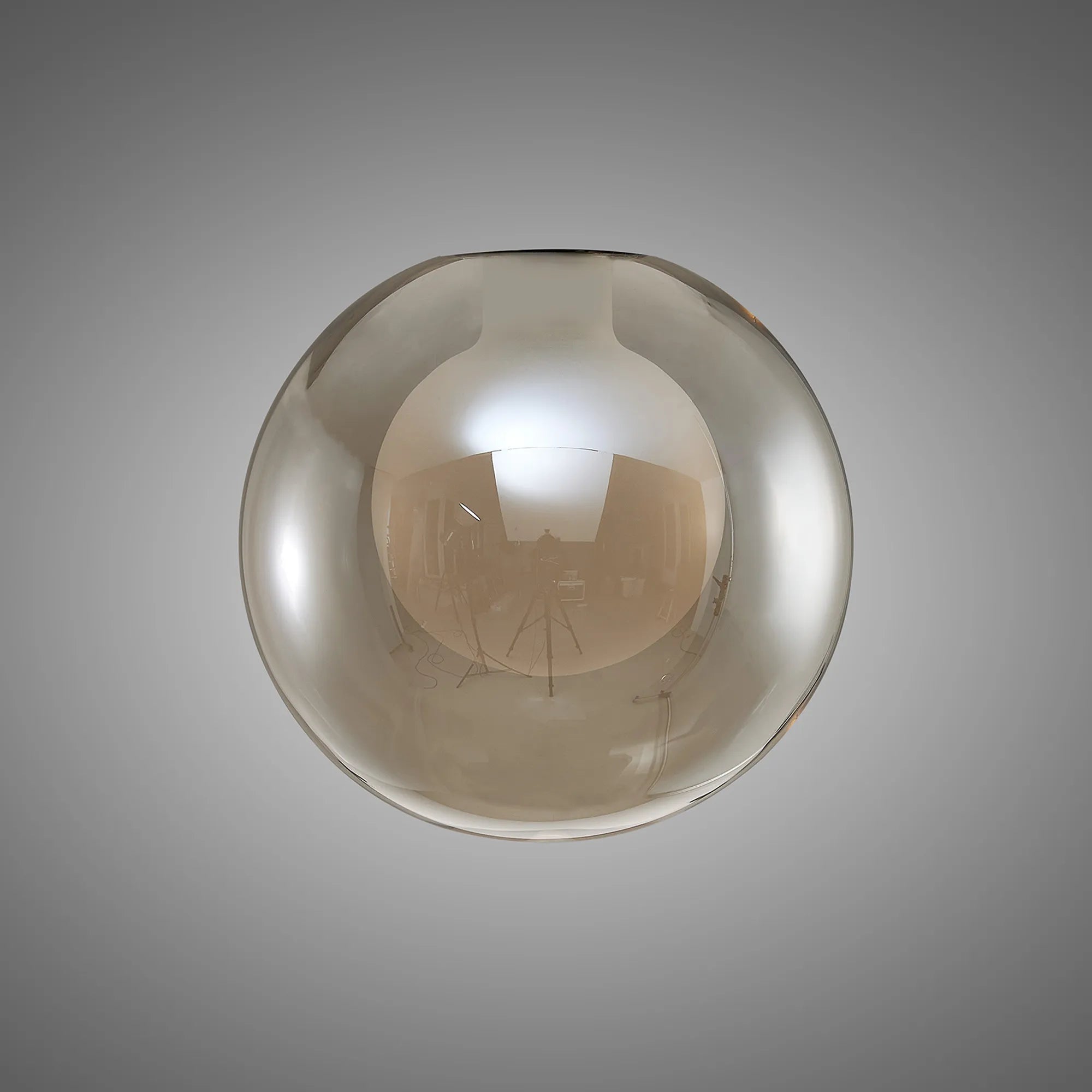 Bradley 12cm Round Cognac with Inner Frosted Globe (A) Glass Shade