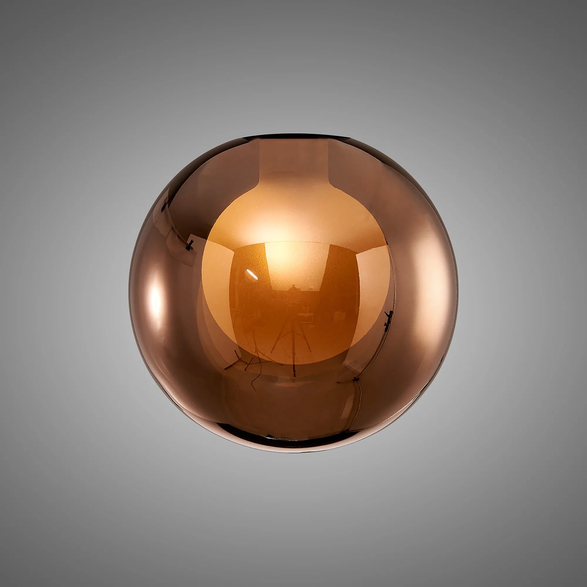 Bradley 12cm Round Copper with Inner Frosted Globe (A) Glass Shade