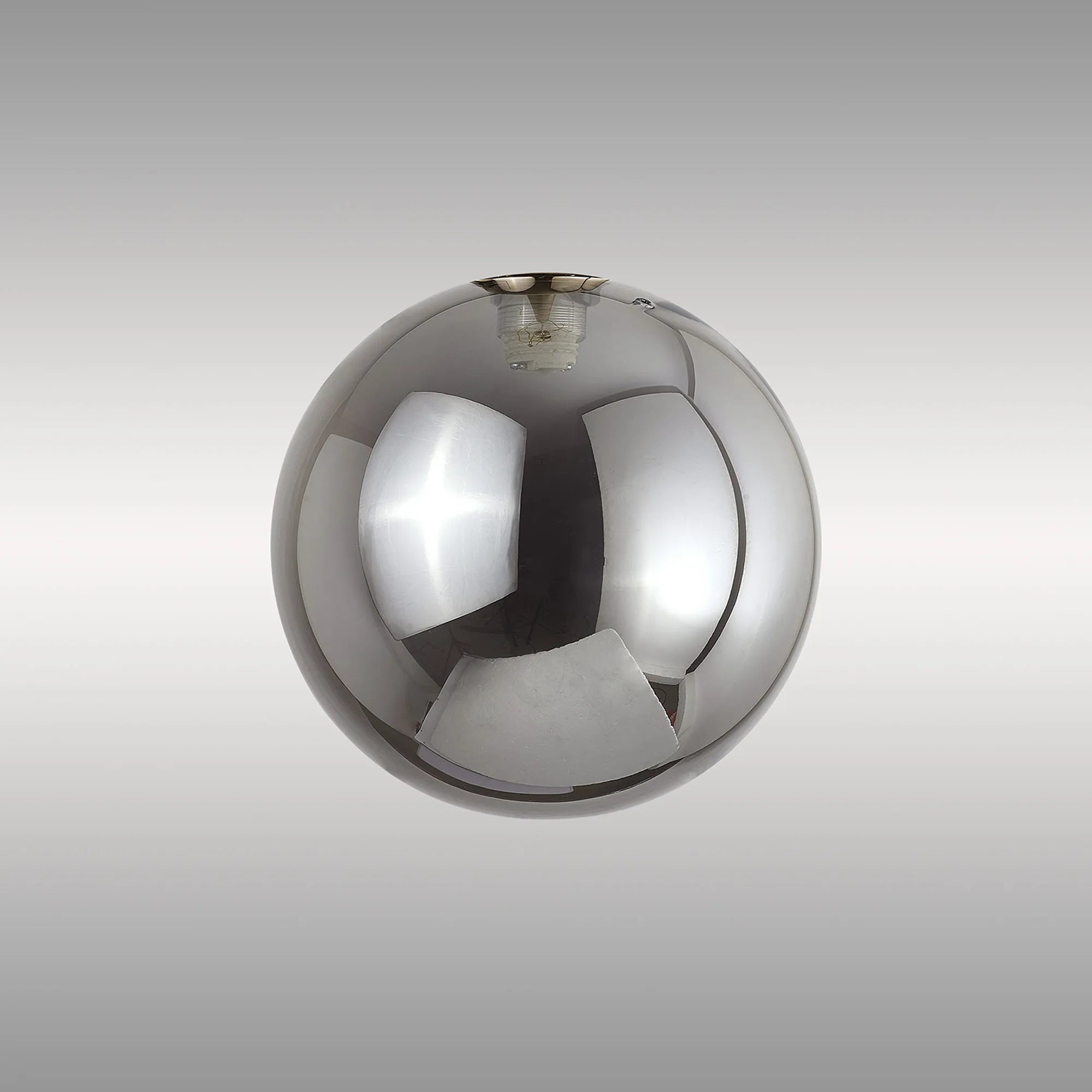 Bradley 12cm Round (B) Smoke Plated Glass Shade