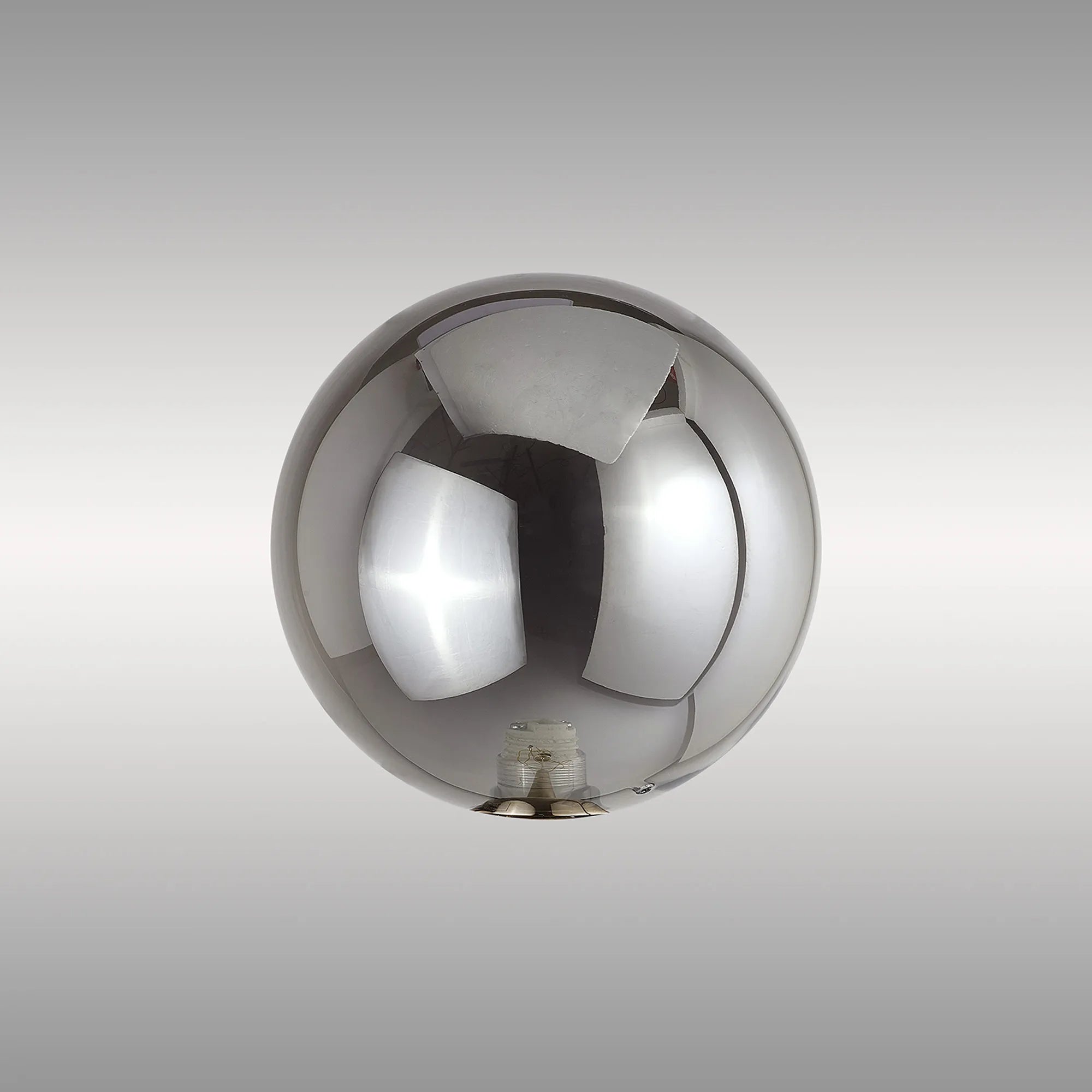 Bradley 12cm Round (B) Smoke Plated Glass Shade