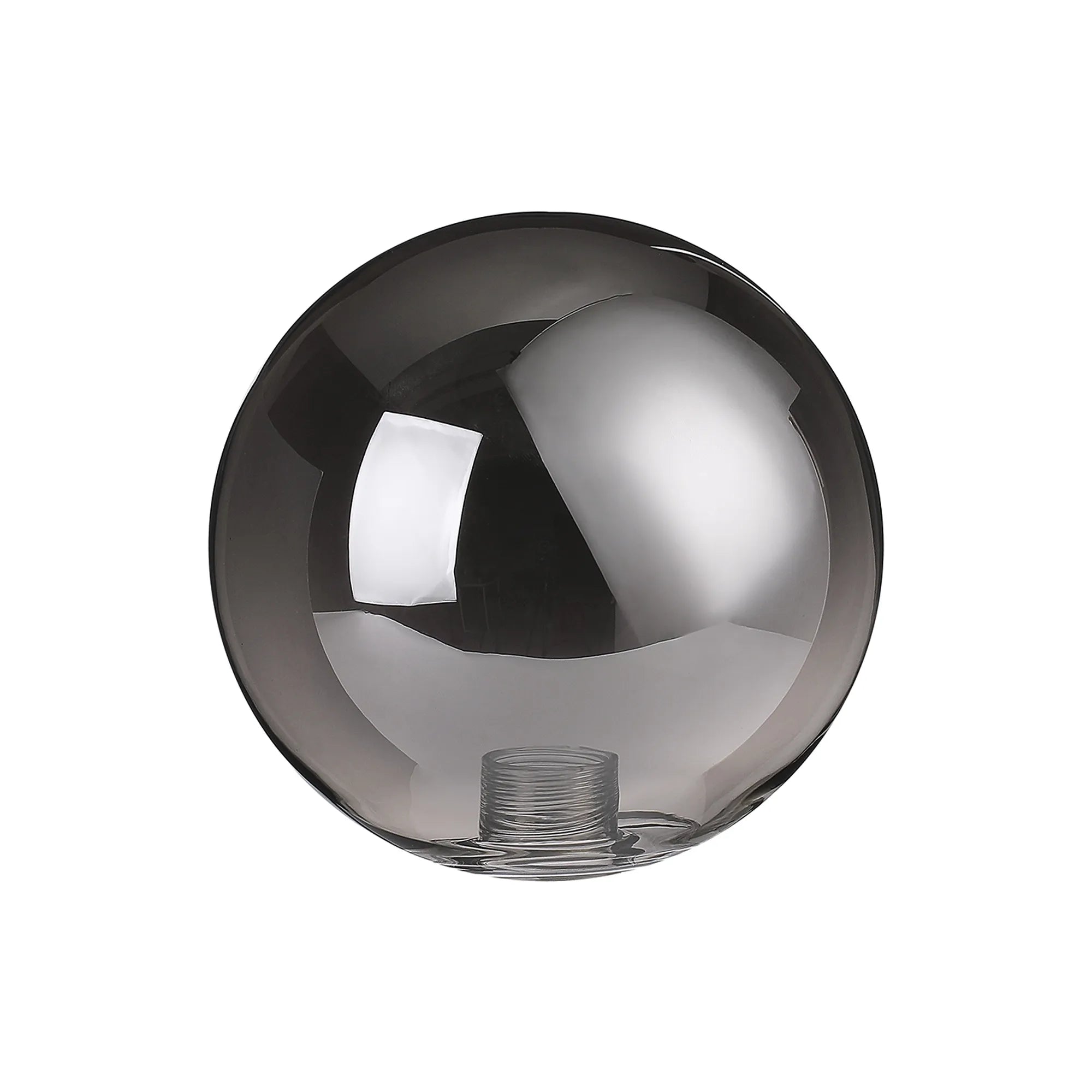Bradley 12cm Smooth Round Glass Shade (D) - Smoke