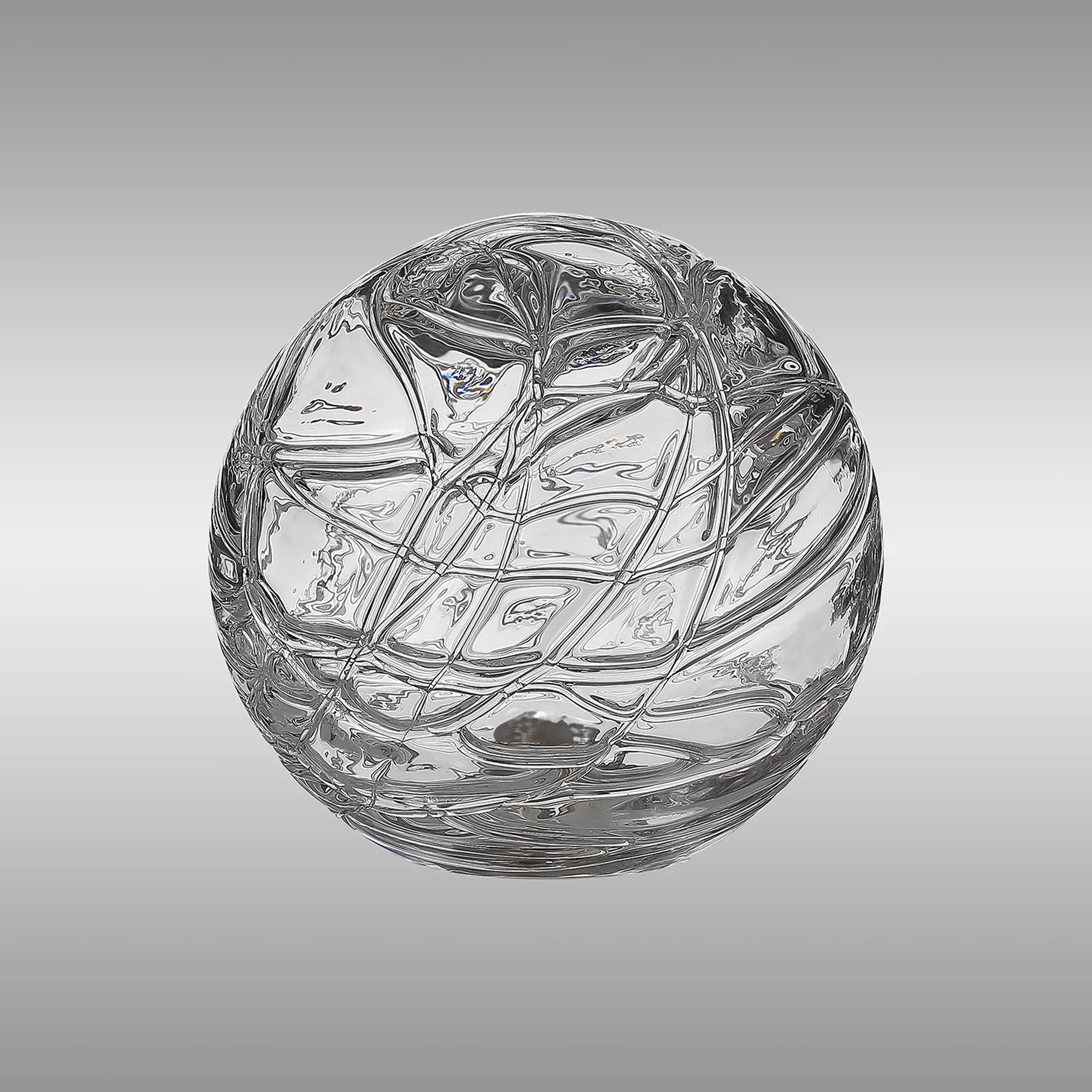 Bradley 12cm Dune Effect Round Glass Shade (F) - Clear