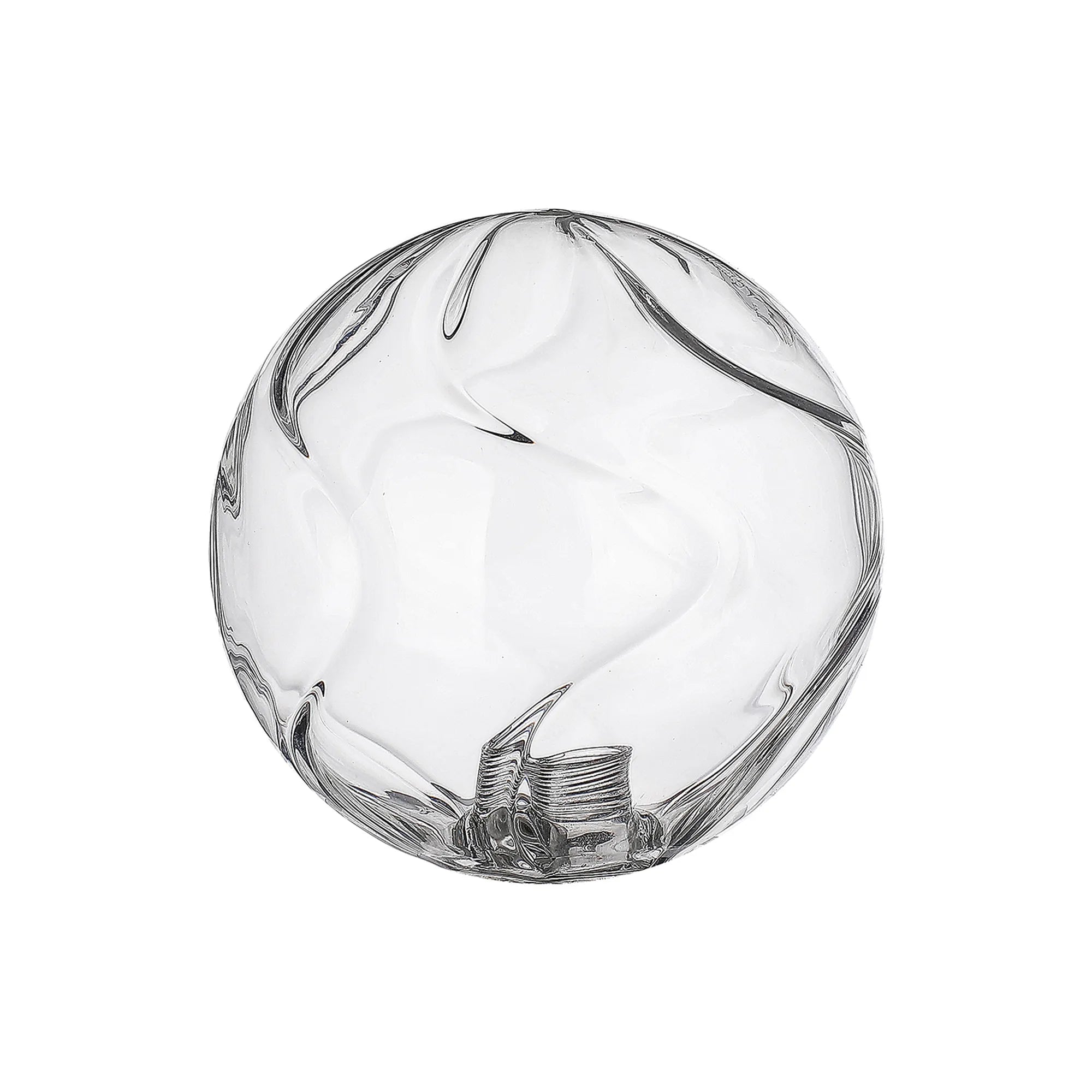 Bradley 12cm Waved Round Glass Shade (G) - Clear