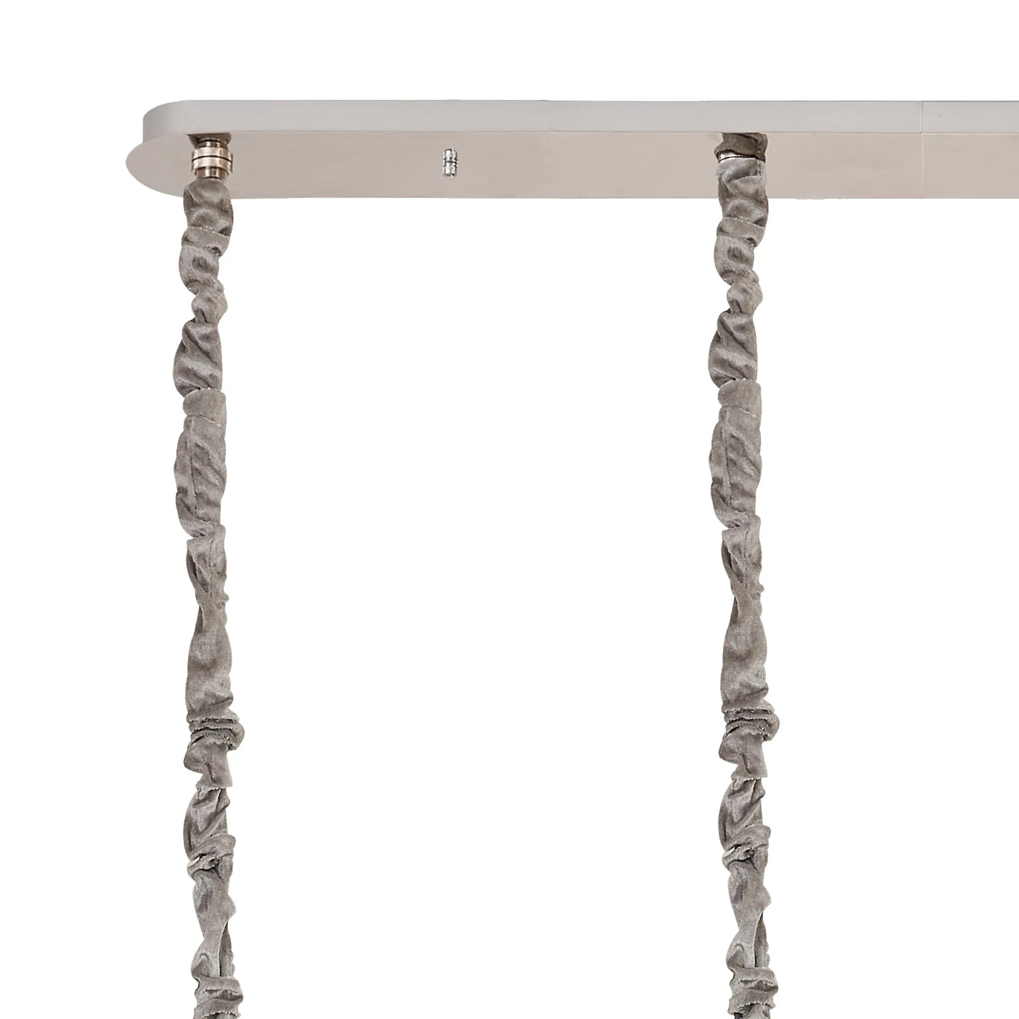 Cedar 180 x 40cm Linear Pendant 9 Light - Polished Nickel & Cognac Sculpted Glass