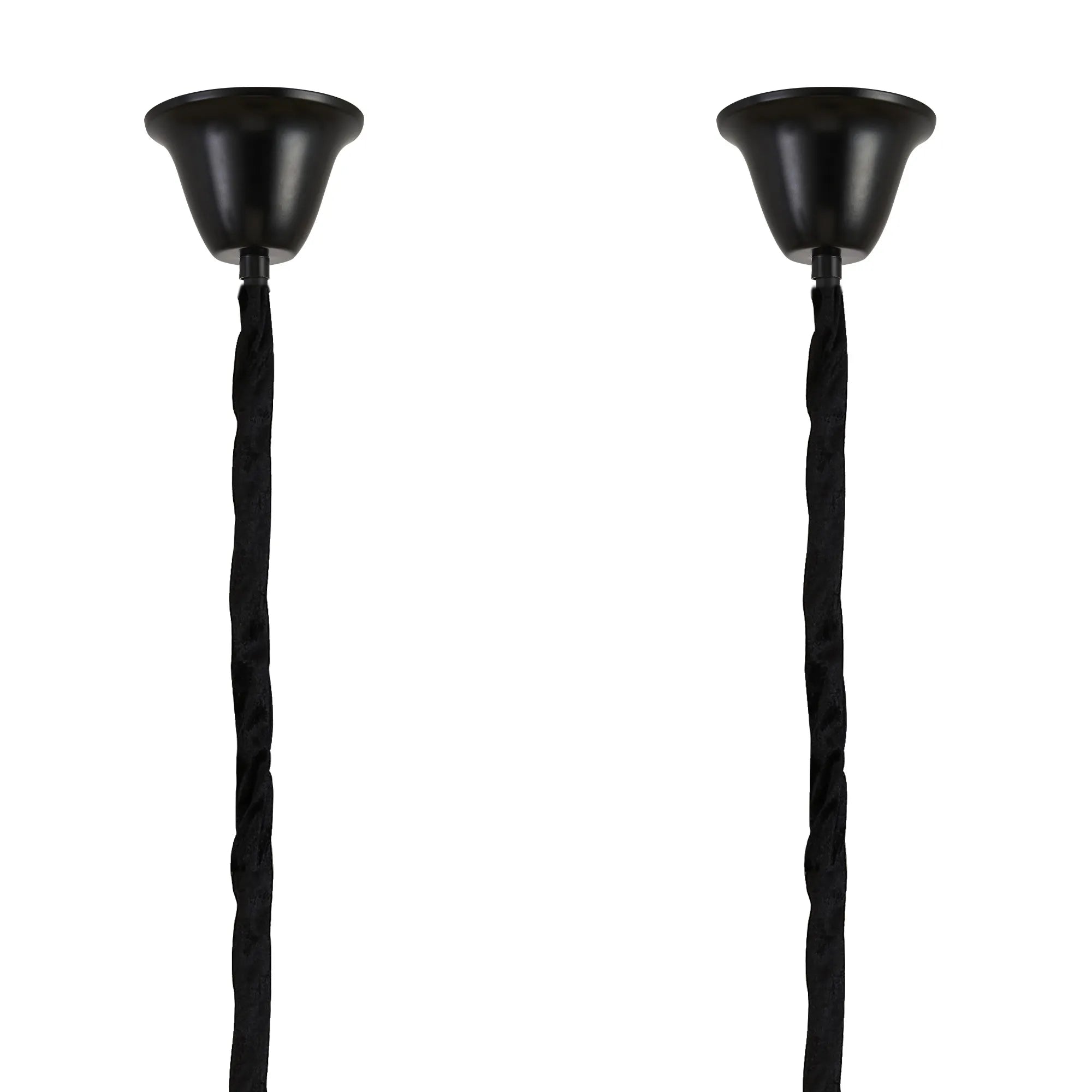 Cedar 180 x 40cm Linear Pendant With Bell Cup 9 Light - Matt Black & Smoked Sculpted Glass