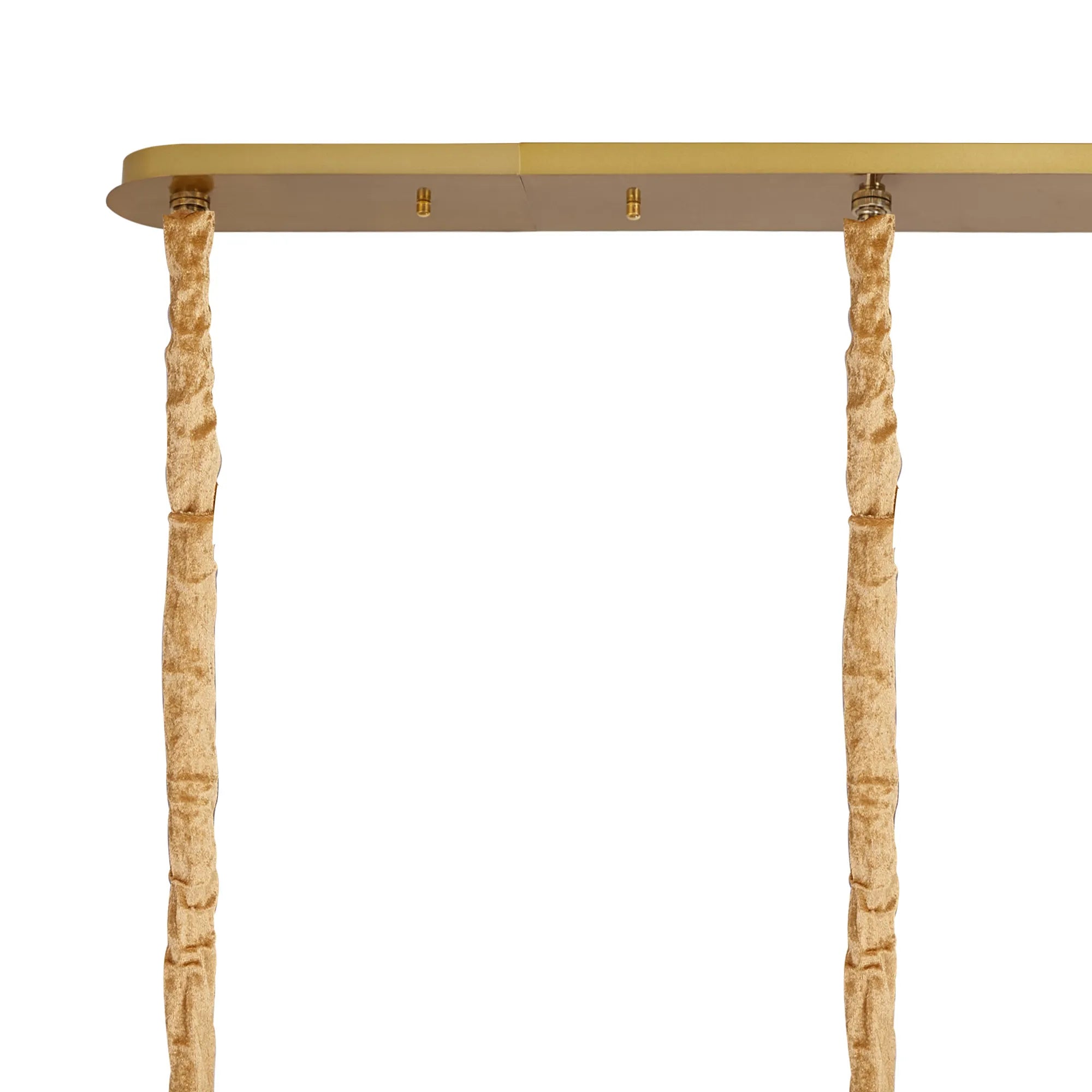 Cedar 225 Light - 40cm Linear Pendant 12 Light - Brass & Cognac Sculpted Glass