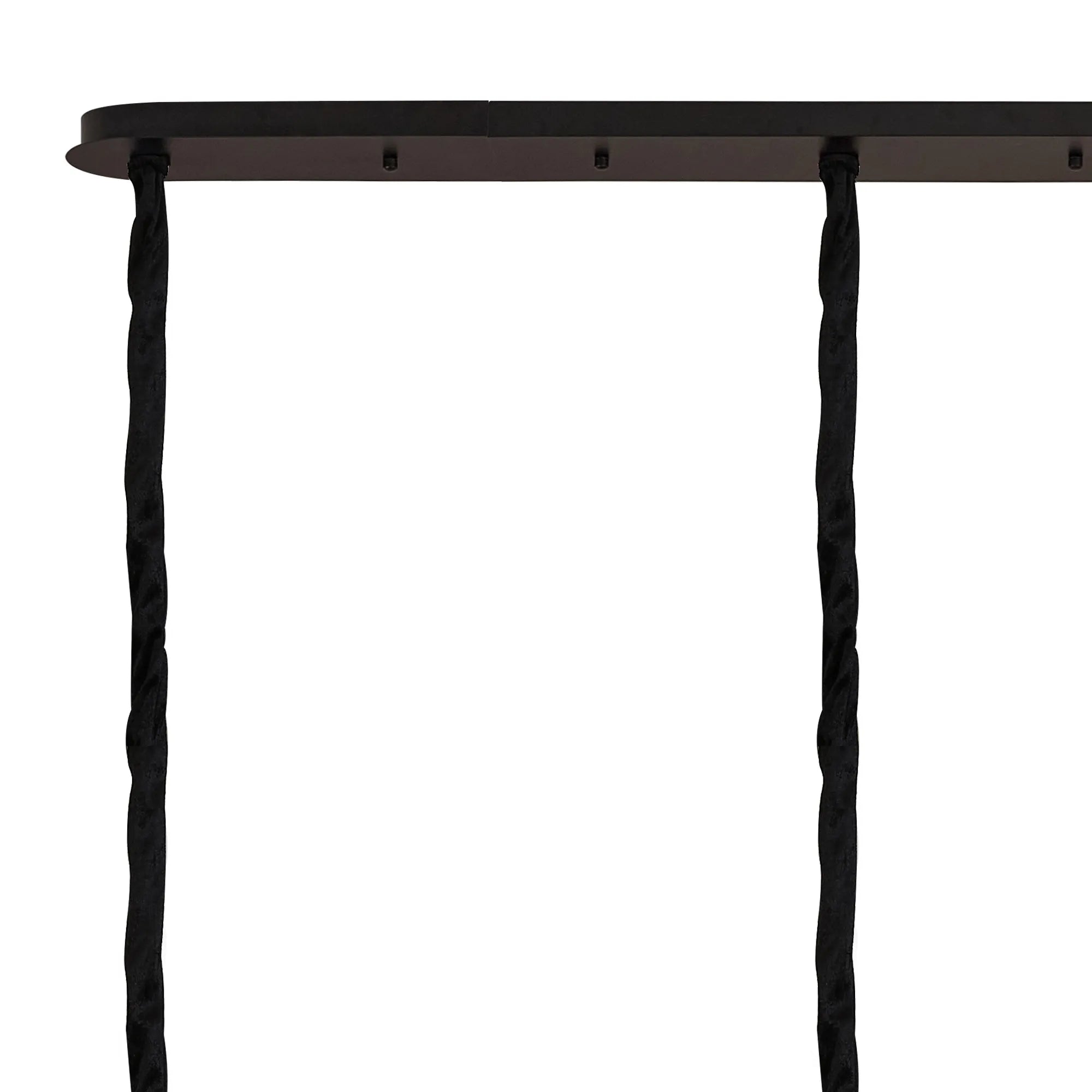 Cedar 225 Light - 40cm Linear Pendant 12 Light - Matt Black & Cognac Sculpted Glass