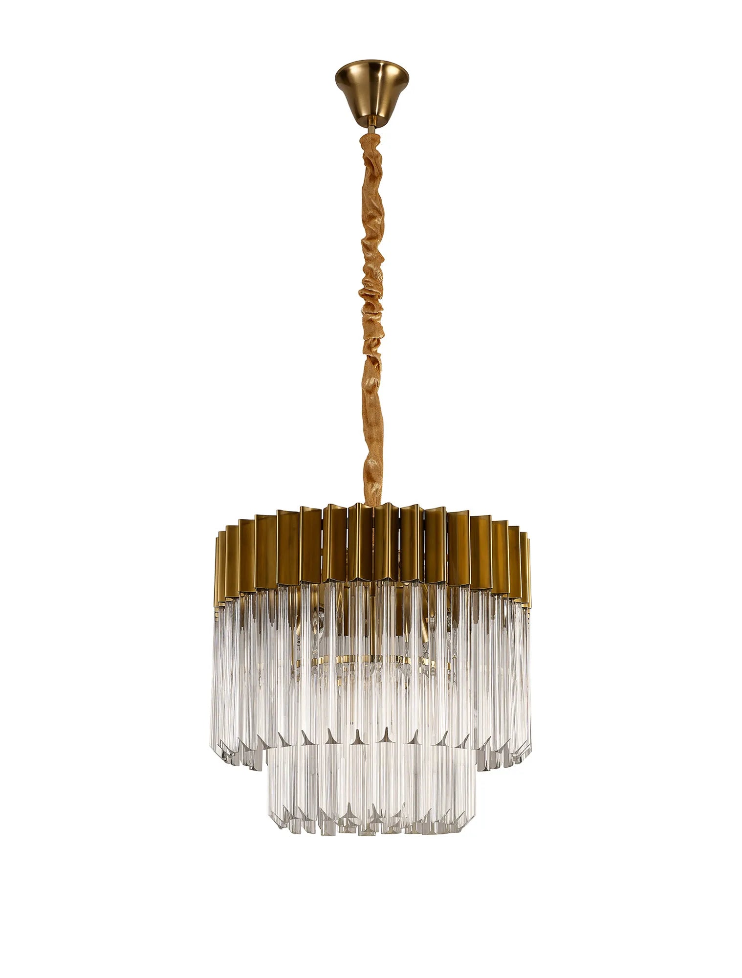 Cedar 45cm Pendant Round 5 Light - Brass & Clear