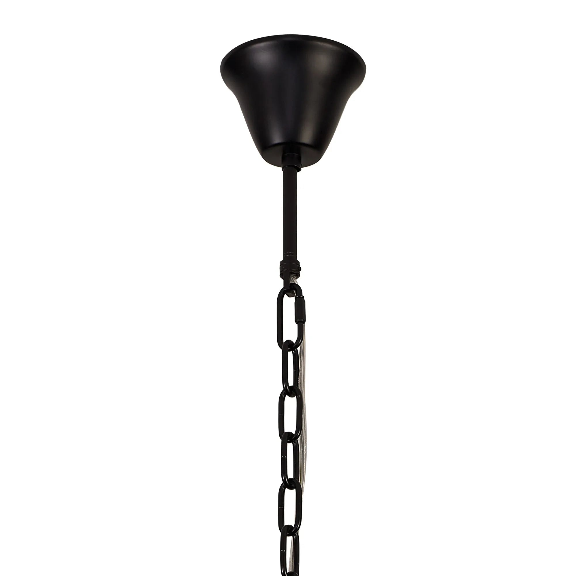 Cedar 45cm Pendant Round 5 Light - Matt Black & Clear