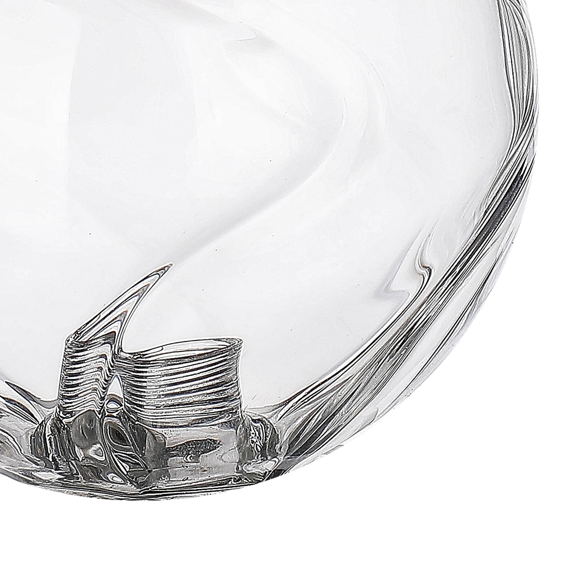 Dene 12cm Waved Round Glass Shade (G) Clear