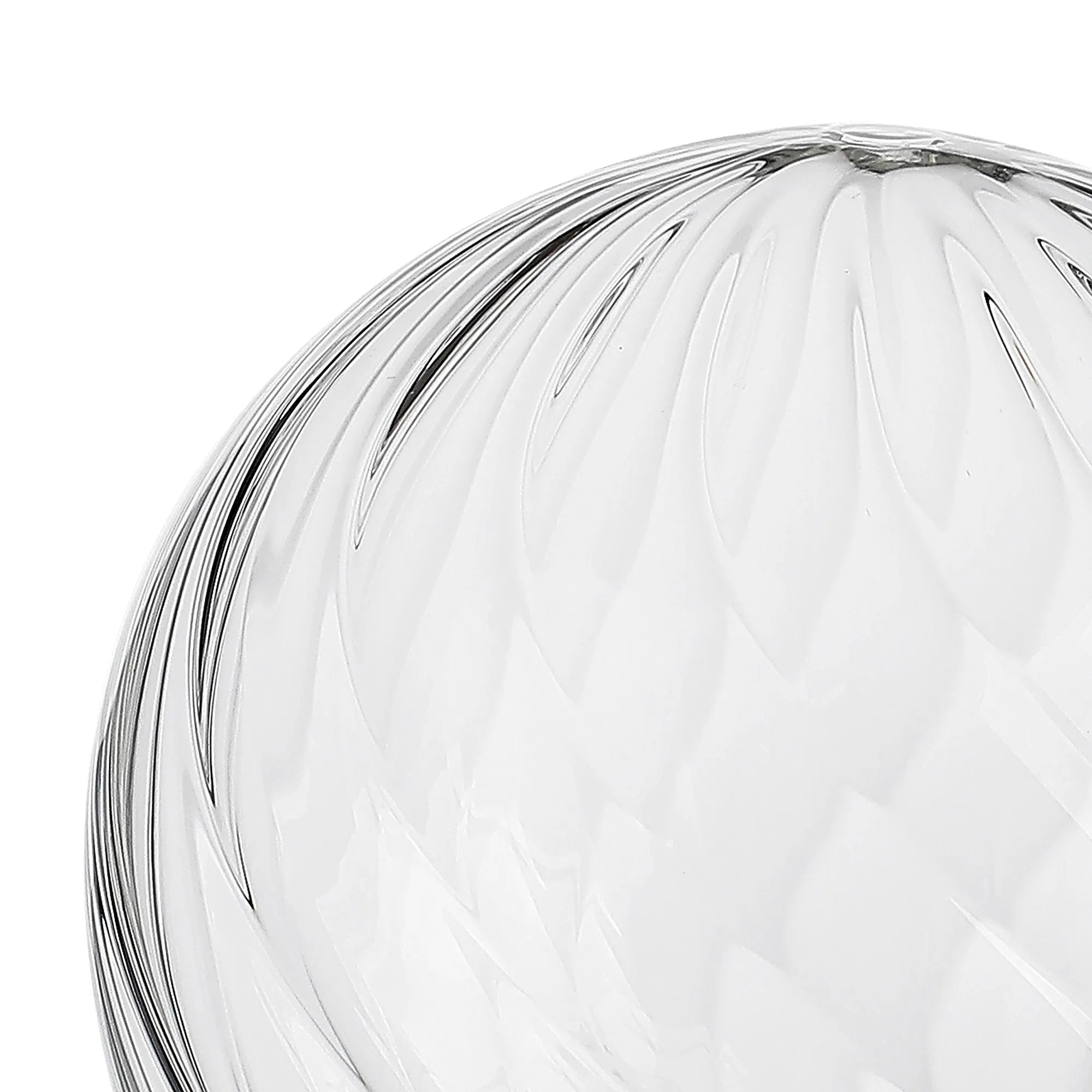 Dene 12cm Swirl Round Glass Shade (H) Clear