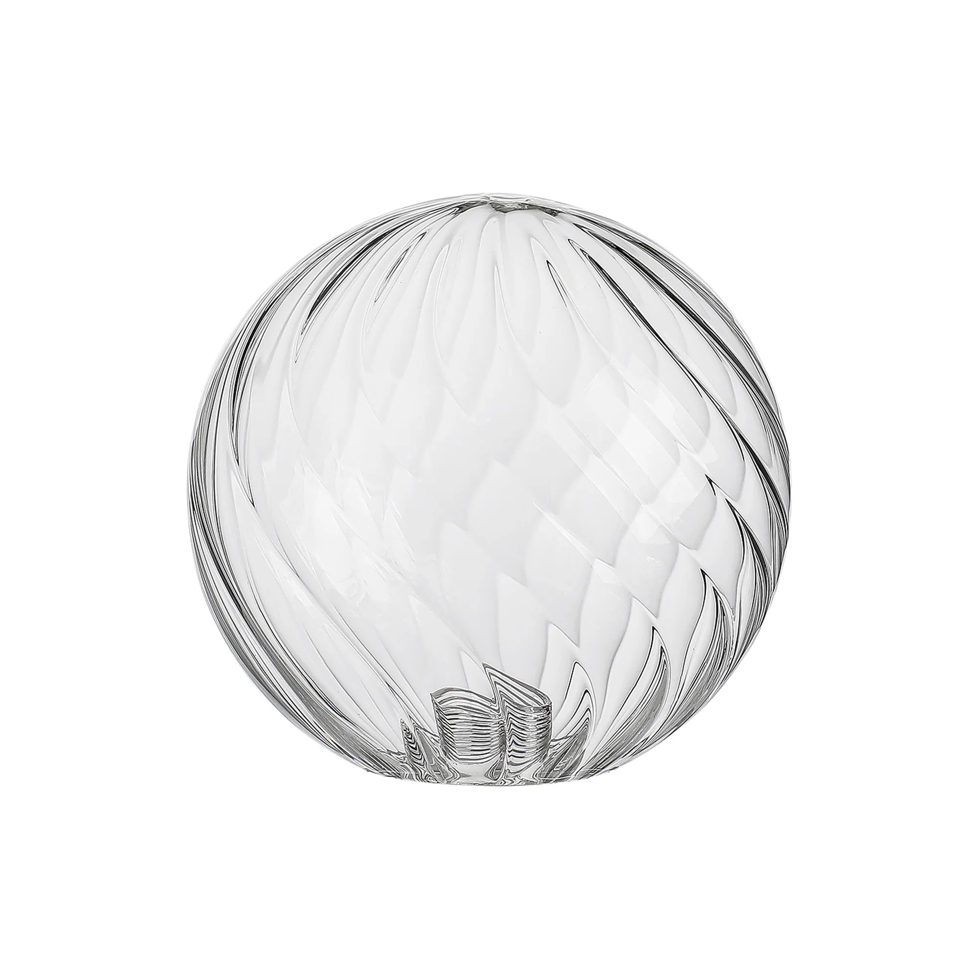 Dene 12cm Swirl Round Glass Shade (H) Clear