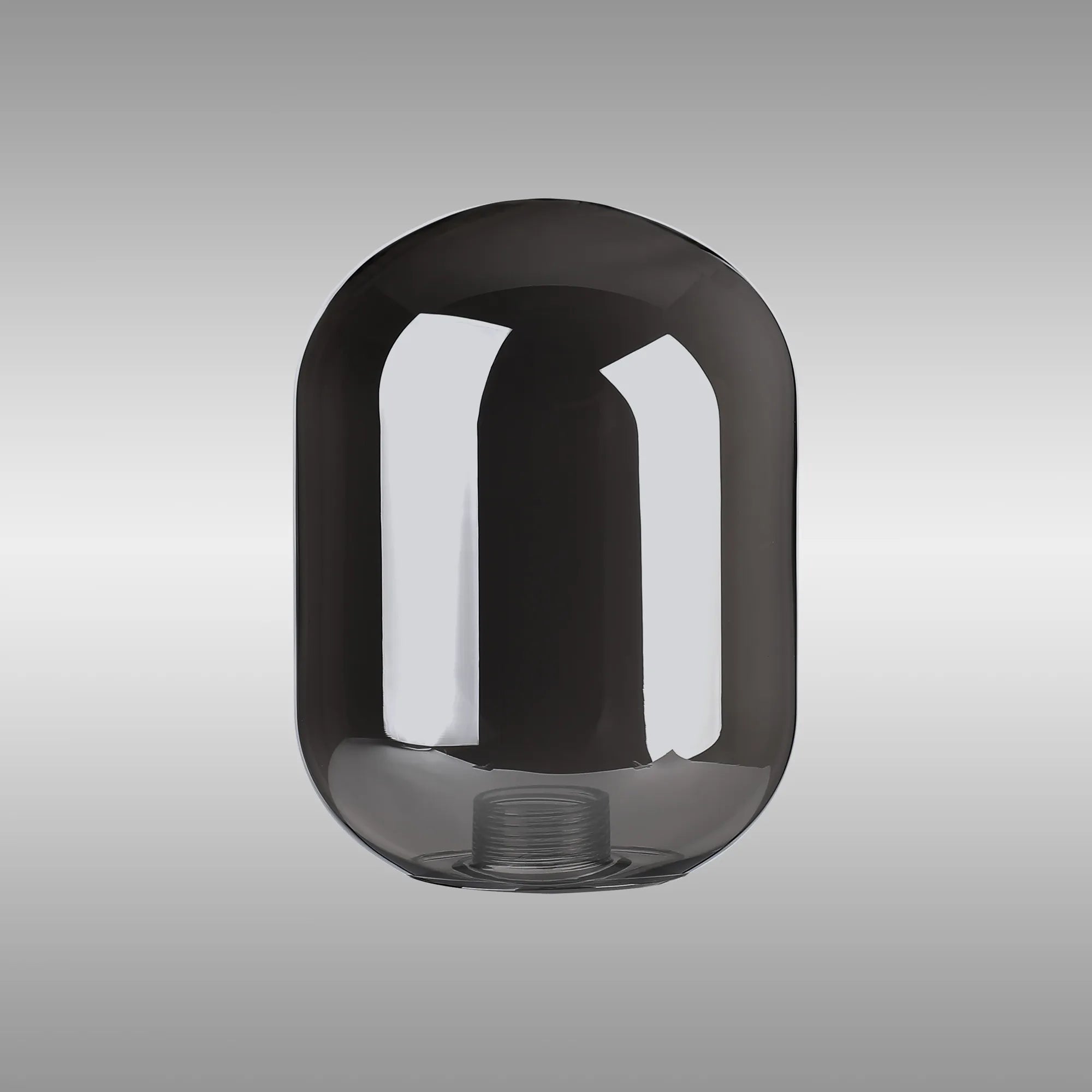 Dene 9x12.5cm Smooth Tubular Glass Shade (D) Smoke Plated