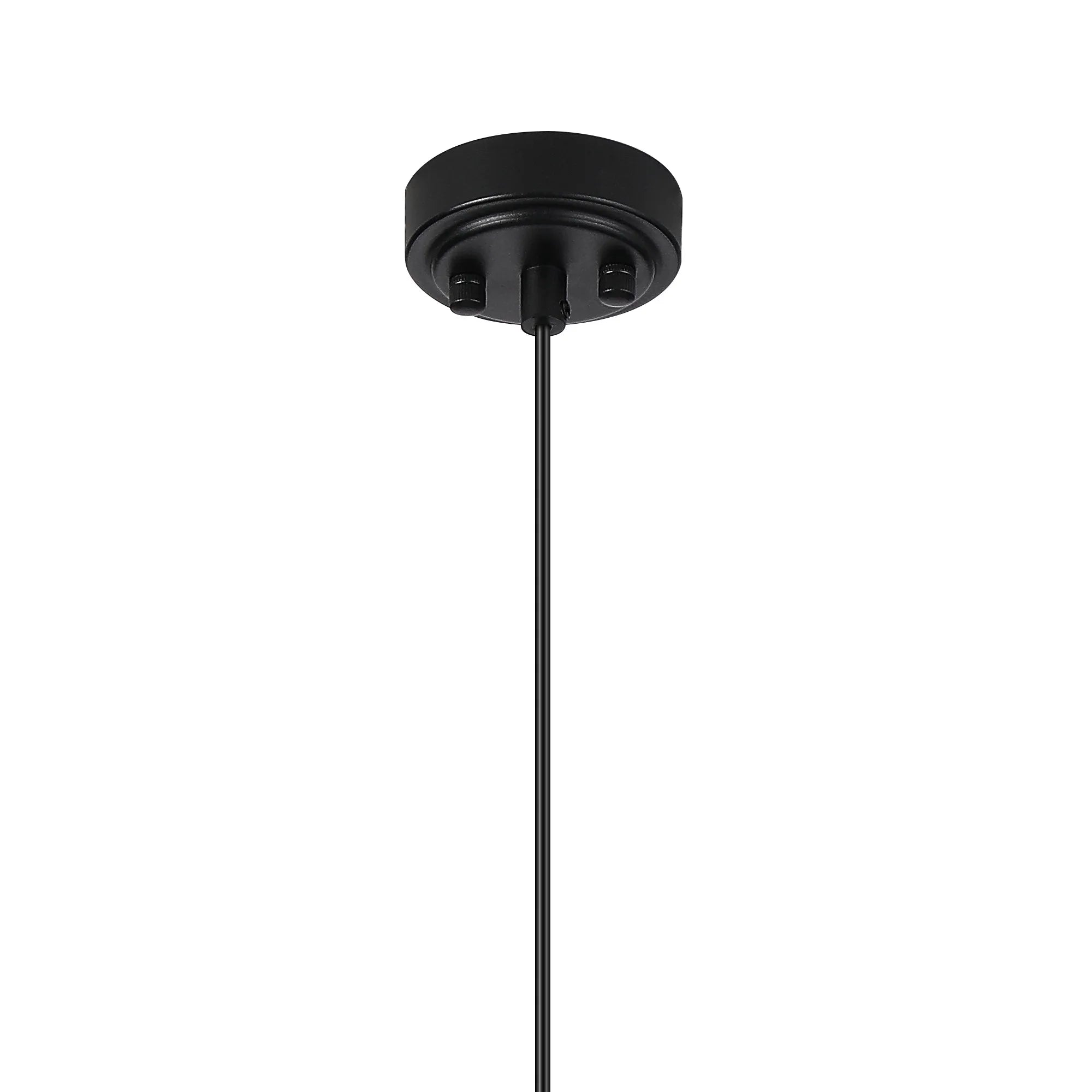 Dene Pendant 1 Light - IP44 Satin Black & Clear Smooth Round Glass