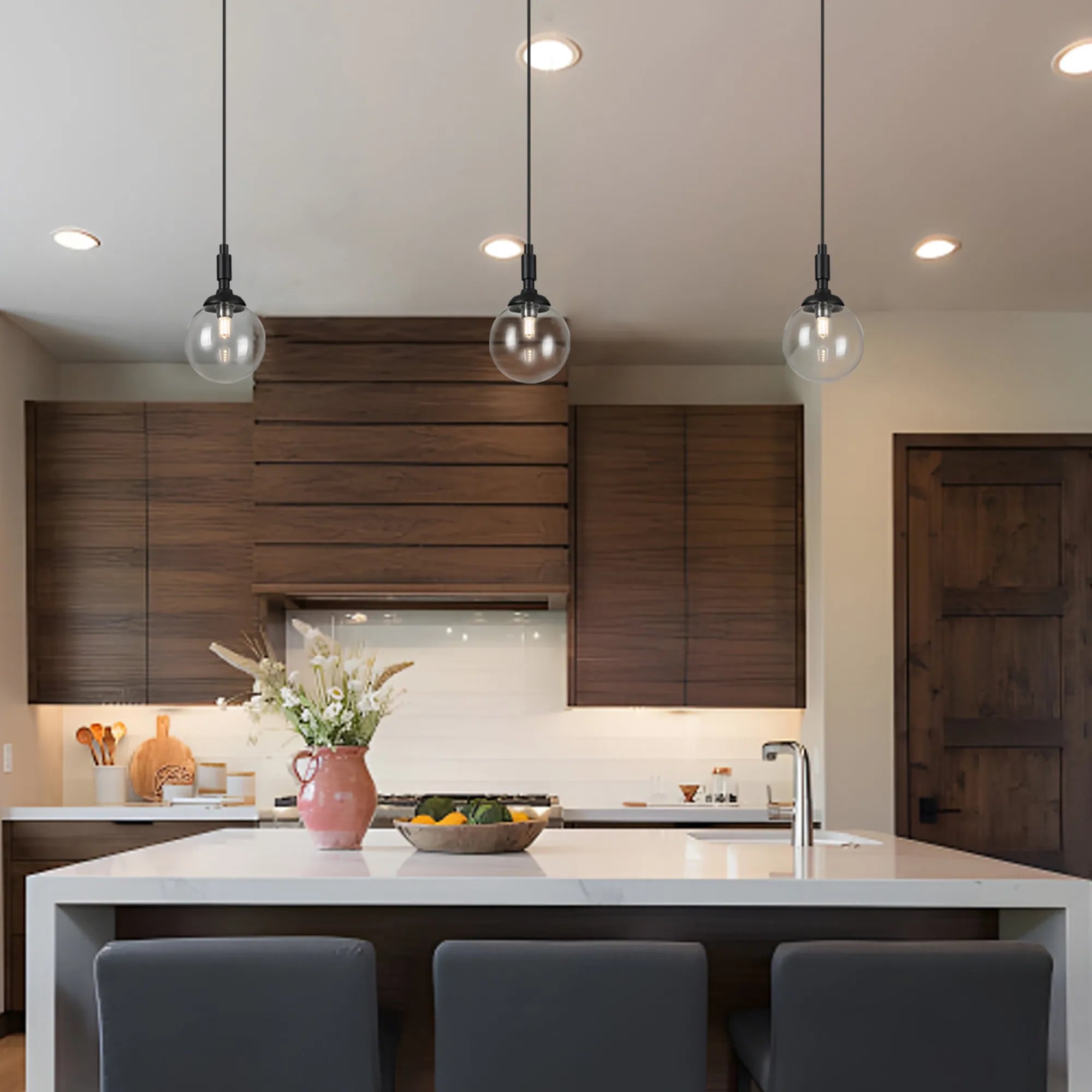 Dene Pendant Kit (Frame Only) 1 Light - IP44 Satin Black