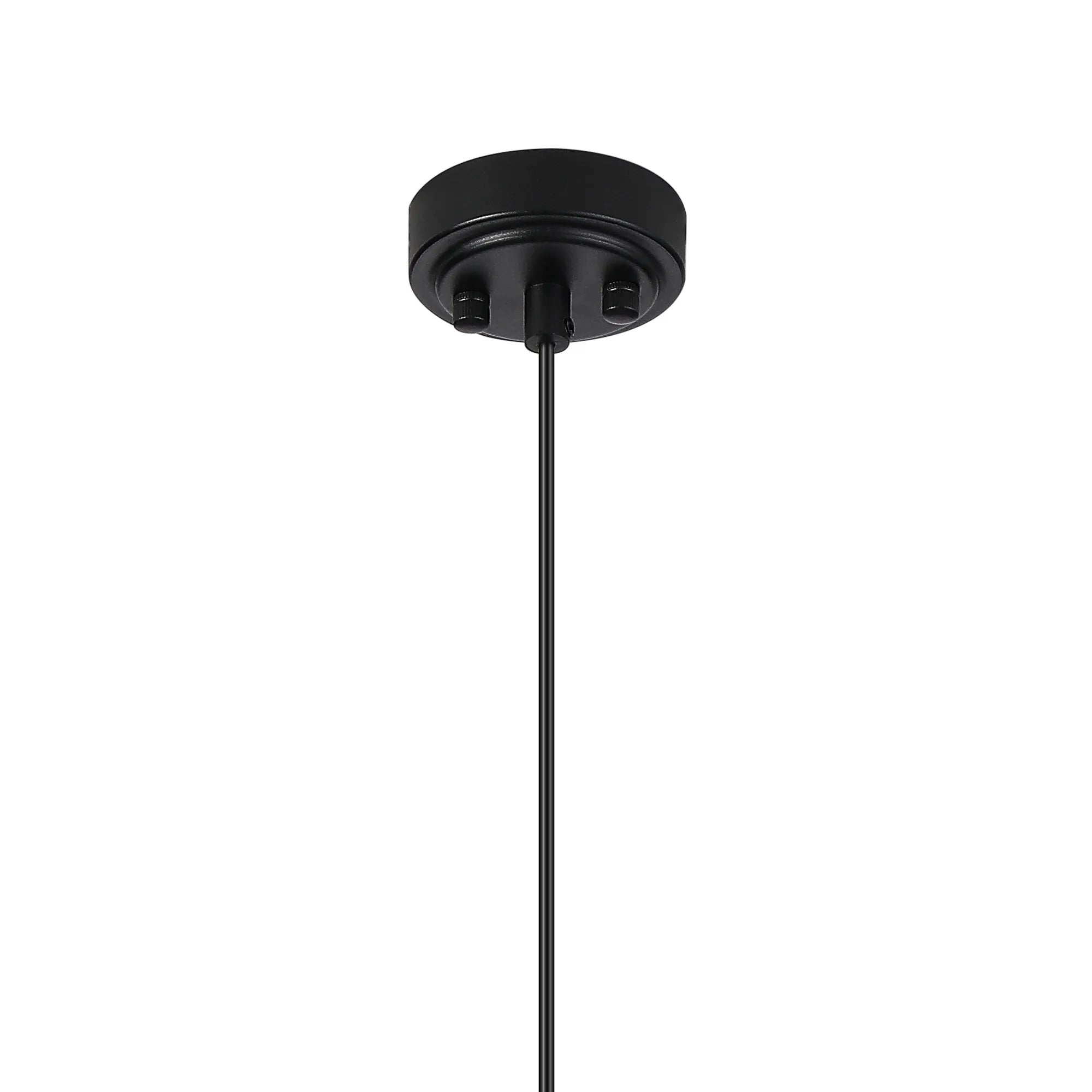 Dene Pendant 1 Light - IP44 Satin Black & Opal Smooth Round Glass