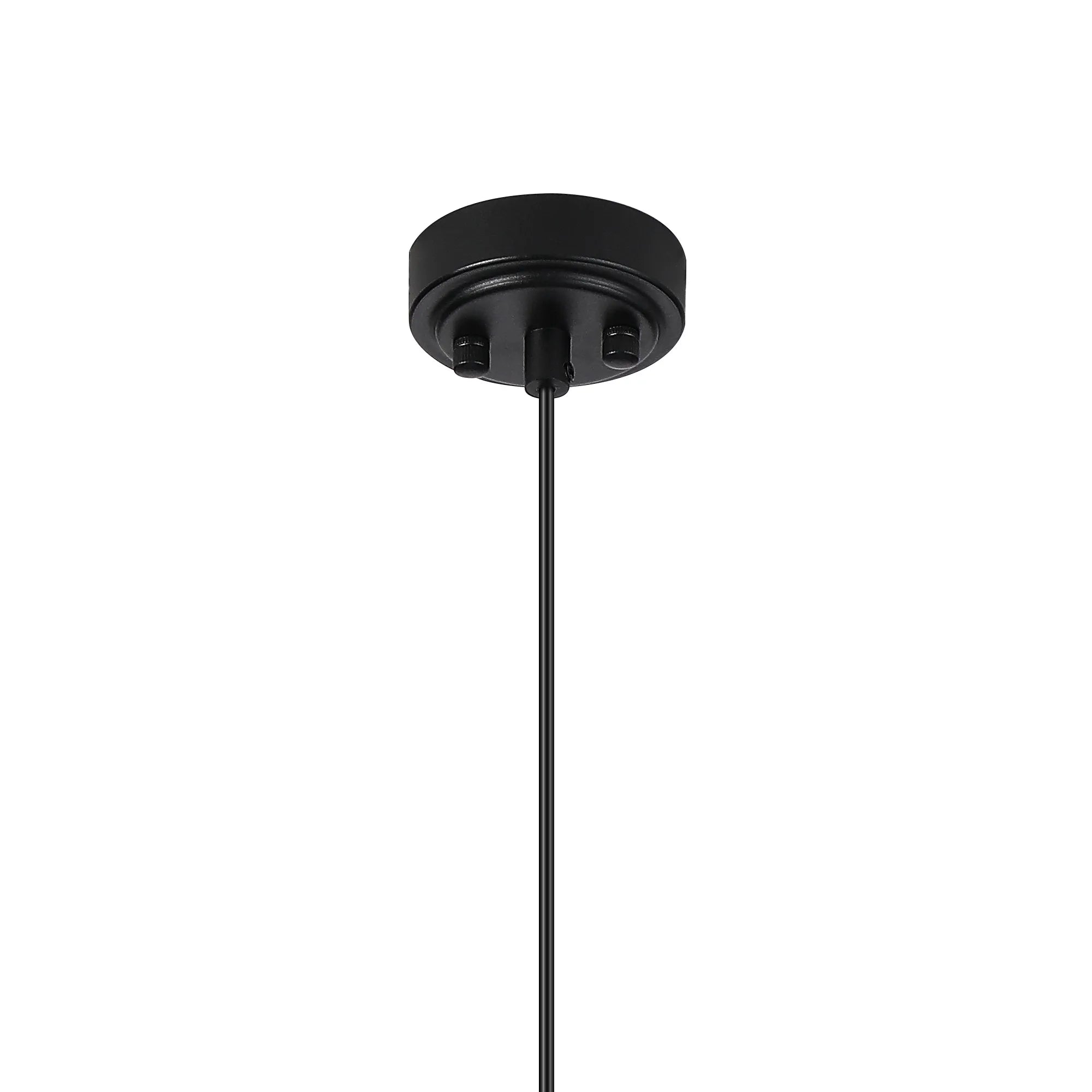 Dene Pendant 1 Light - IP44 Satin Black & Smoke Ribbed Round Glass