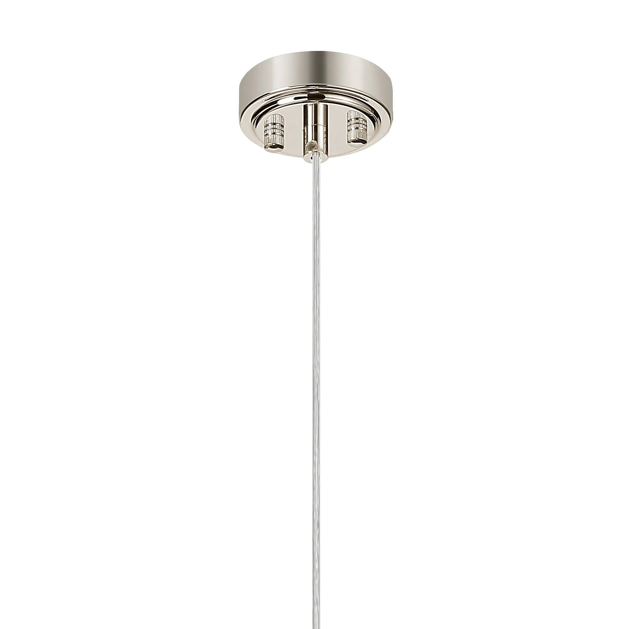 Dene Pendant 1 Light - IP44 Polished Nickel & Opal Round Segment Glass