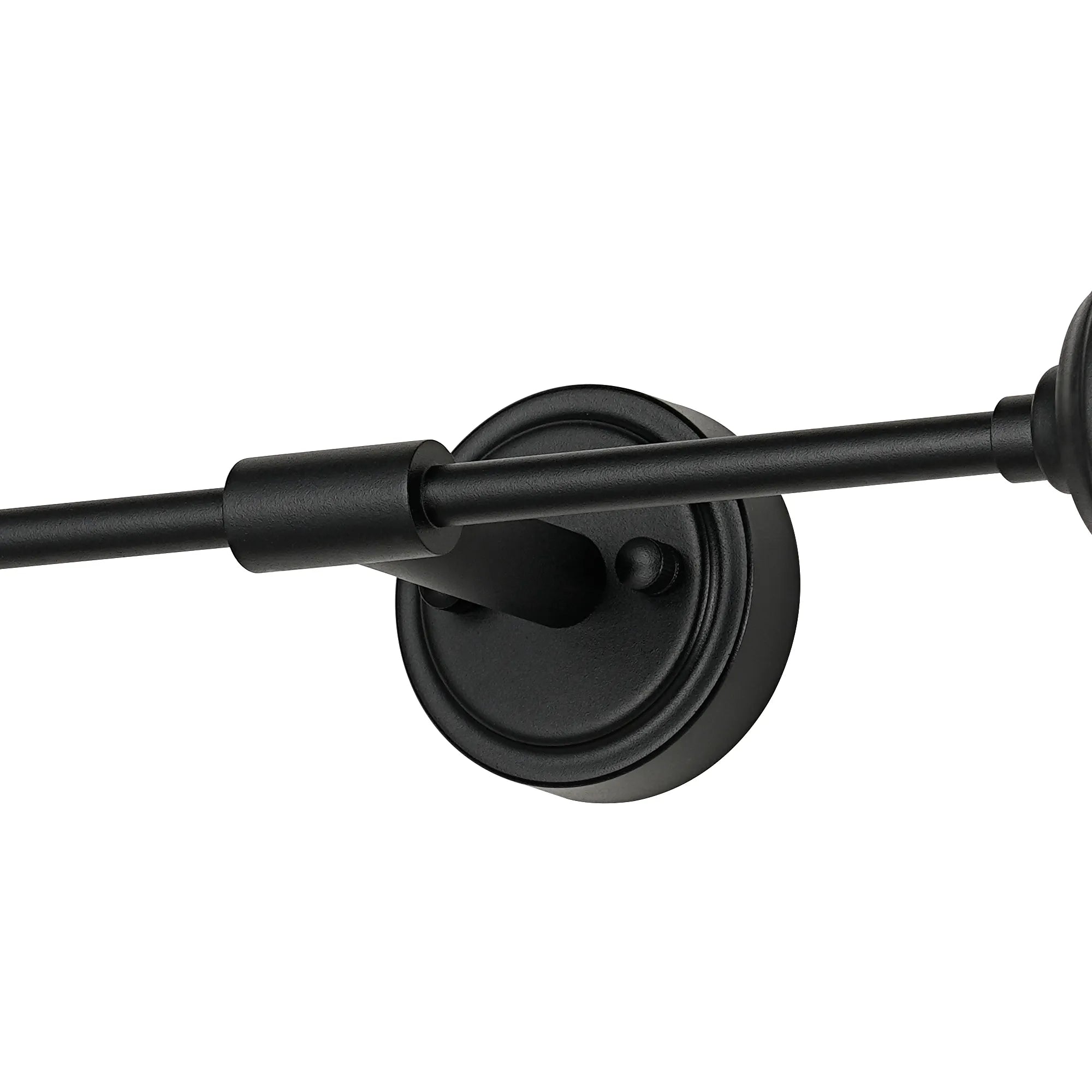 Dene Ceiling & Wall Light - Linear 2 Light - IP44 Satin Black & Amber Ribbed Round Glass