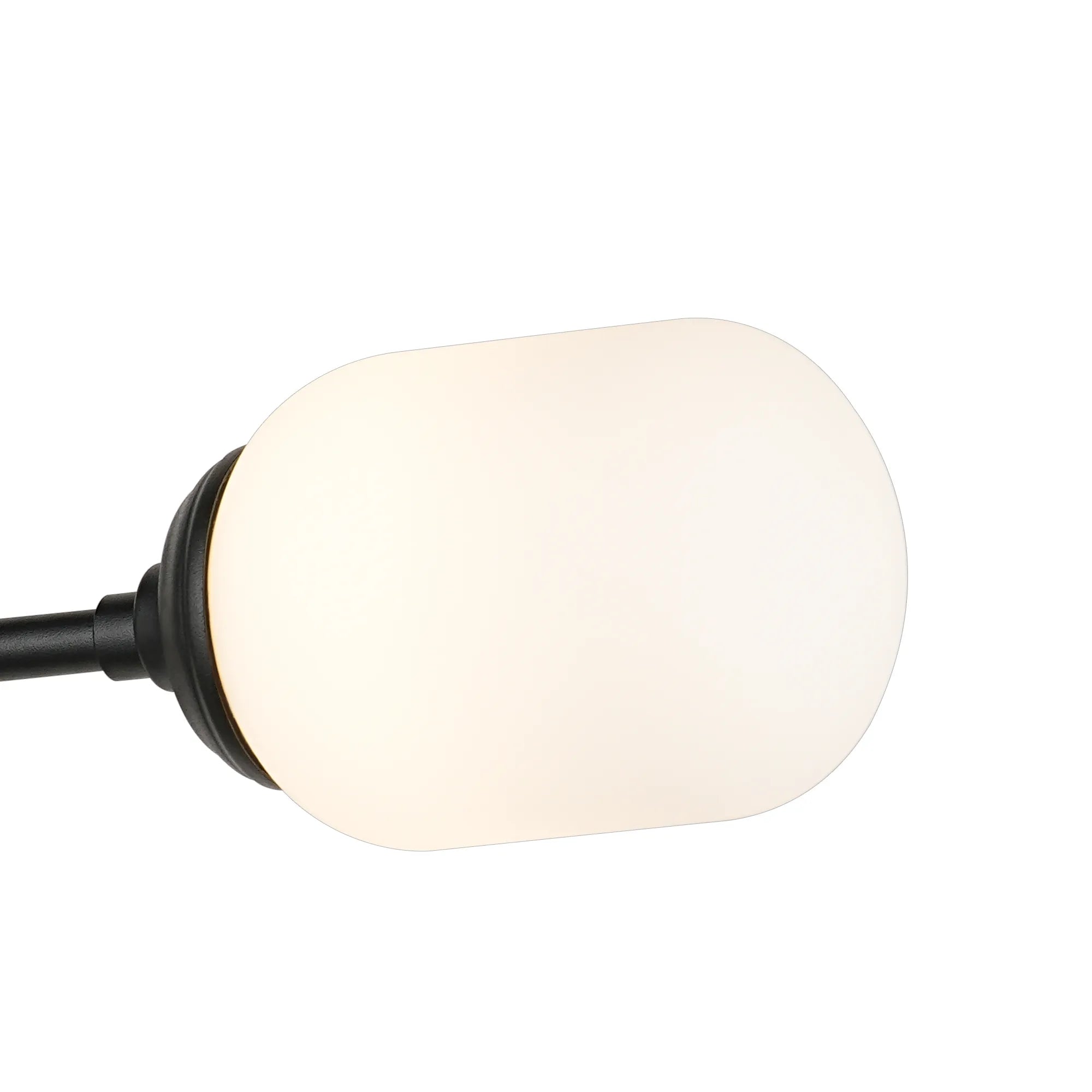 Dene Ceiling & Wall Light - Linear 2 Light - IP44 Satin Black & White Smooth Tubular Glass