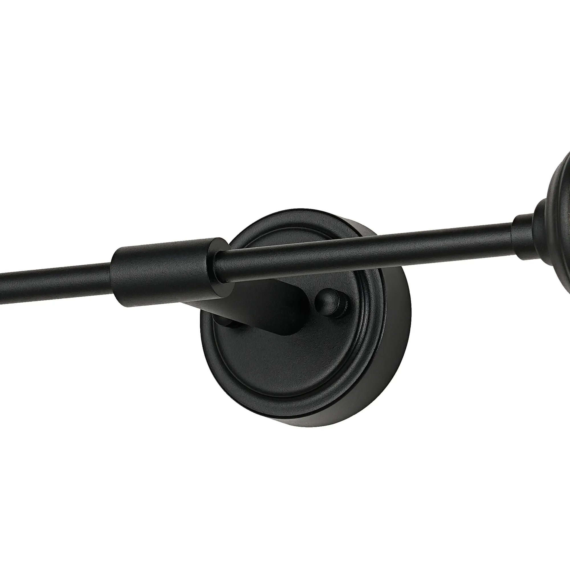 Dene Ceiling & Wall Light - Linear 2 Light - IP44 Satin Black & Glass Dune Effect Round Glass