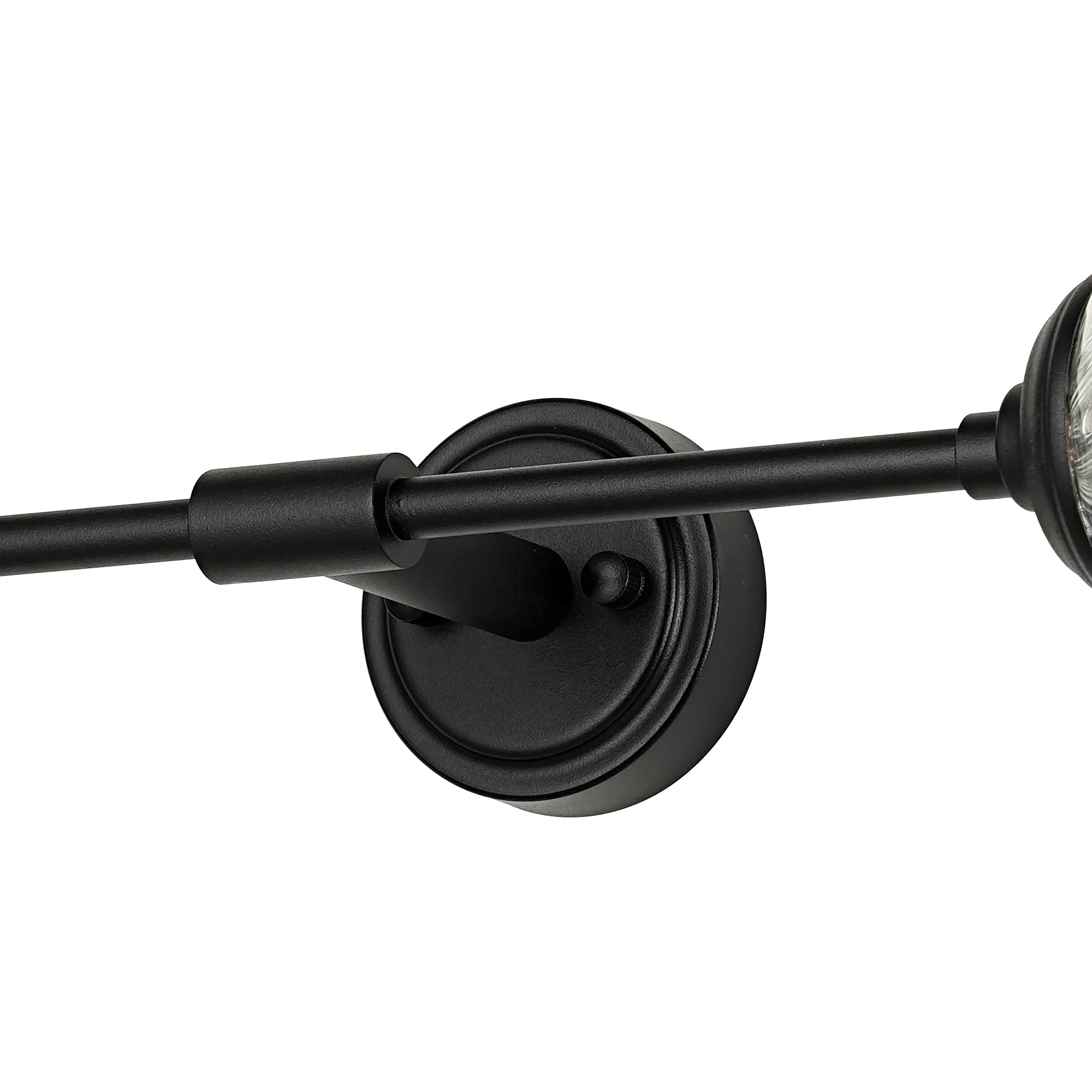 Dene Ceiling & Wall Light - Linear 2 Light - IP44 Satin Black & Glass Swirl Round Glass