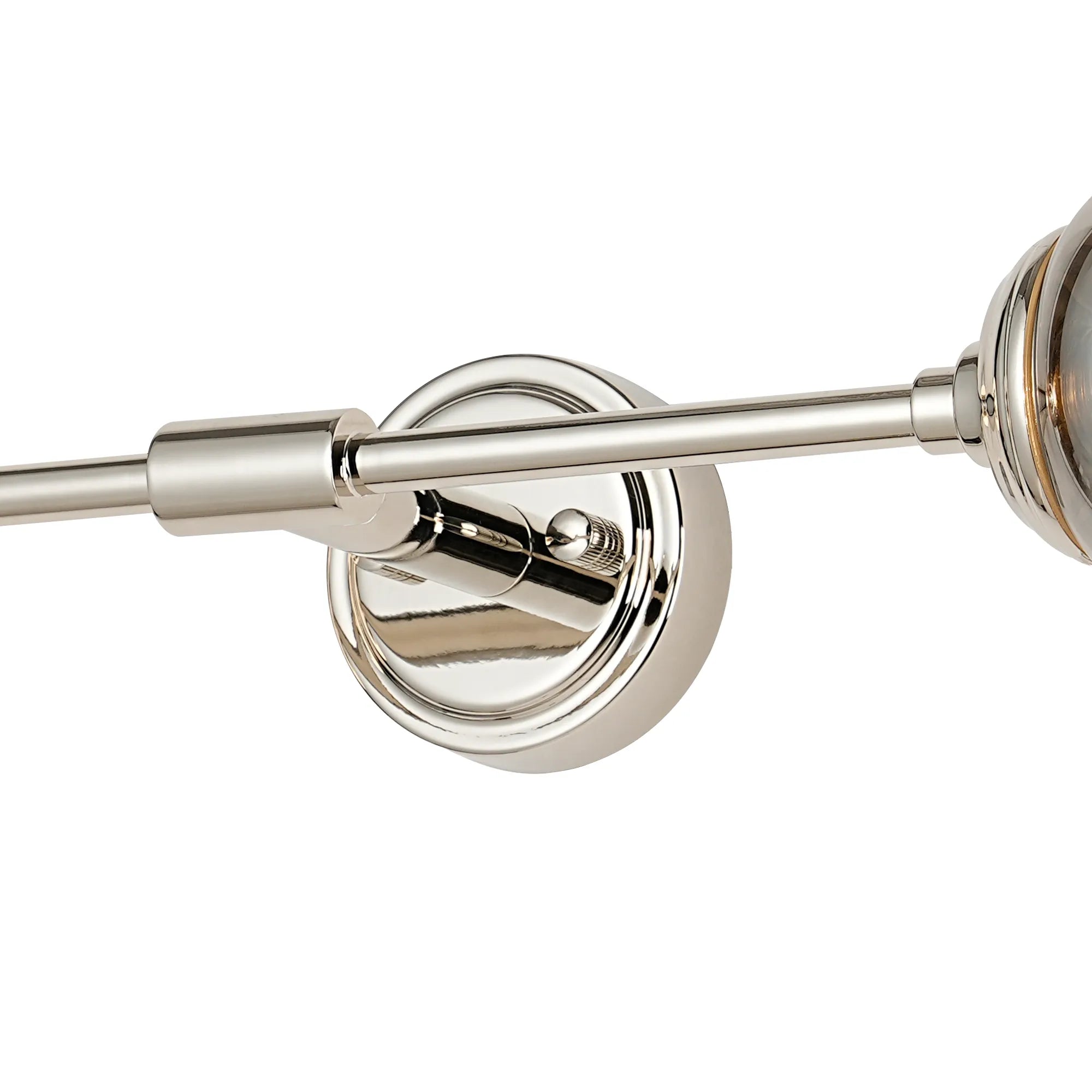 Dene Ceiling & Wall Light - Linear 2 Light - IP44 Nickel & Glass Smooth Tubular Glass