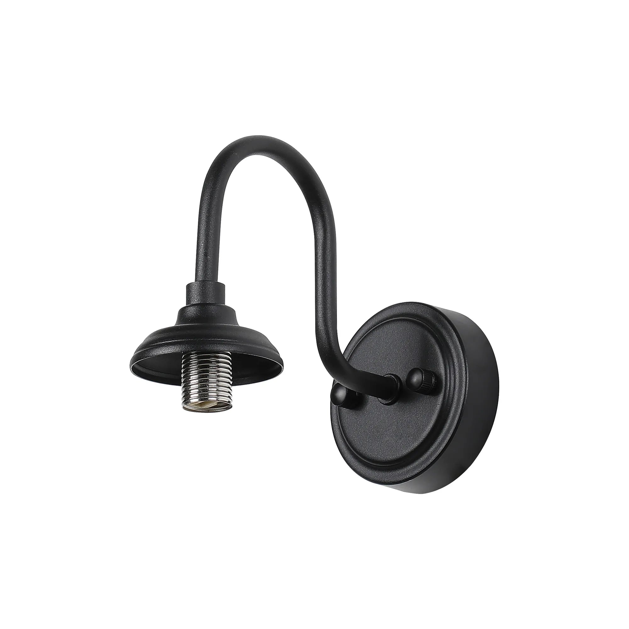 Dene Curved Arm Wall Light - Frame 1 Light - IP44 Satin Black