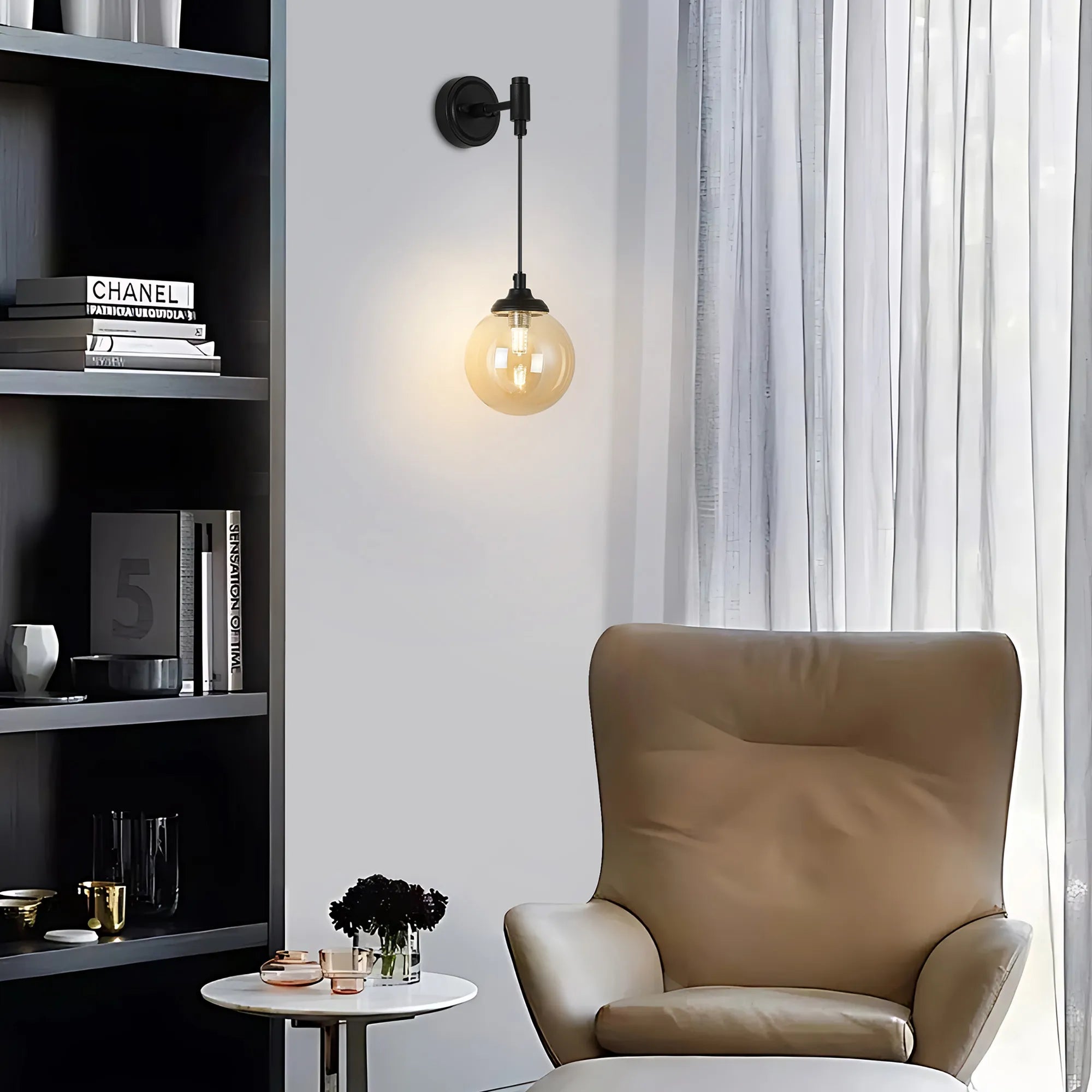 Dene Adjustable Wall Light - Frame 1 Light - IP44 Satin Black