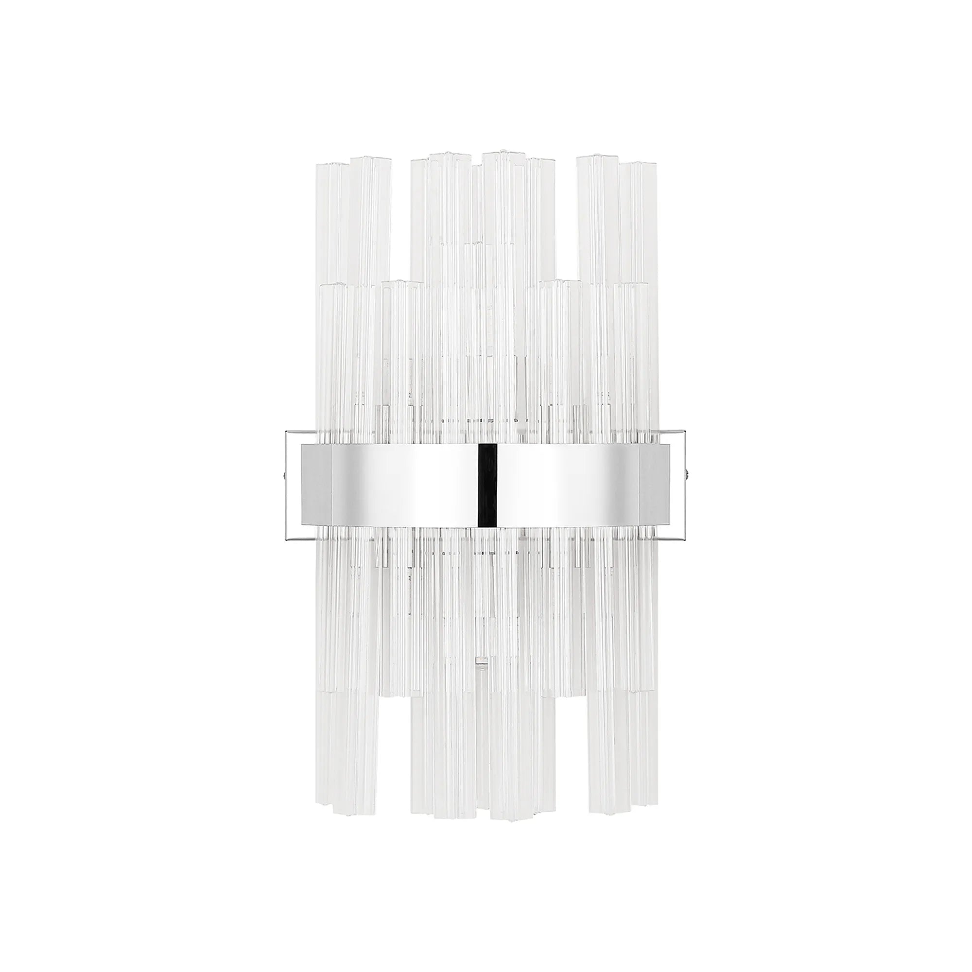Farnley 6 Light Wall Light - Polished Nickel & Clear