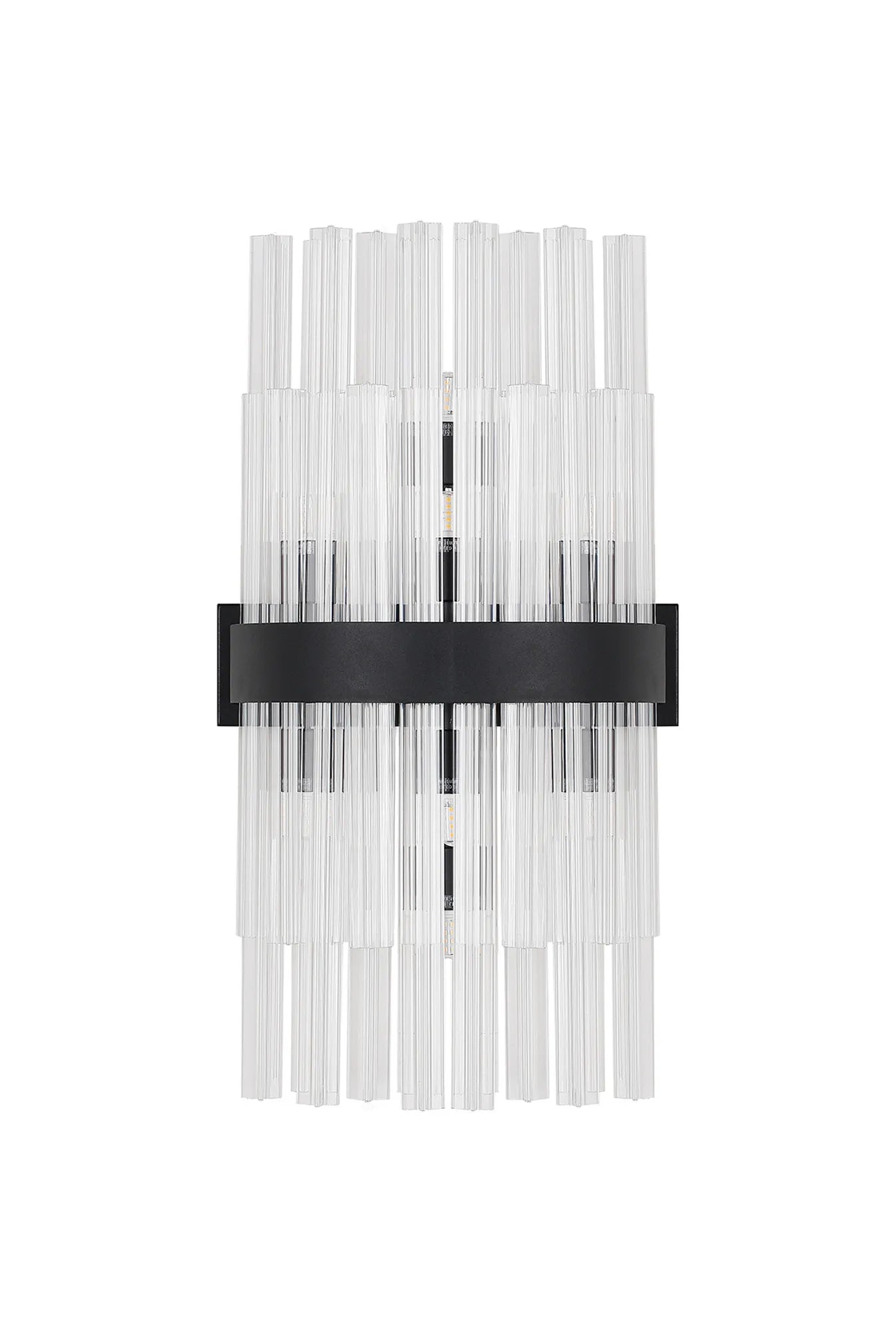 Farnley 8 Light - Wall Light - Satin Black & Clear
