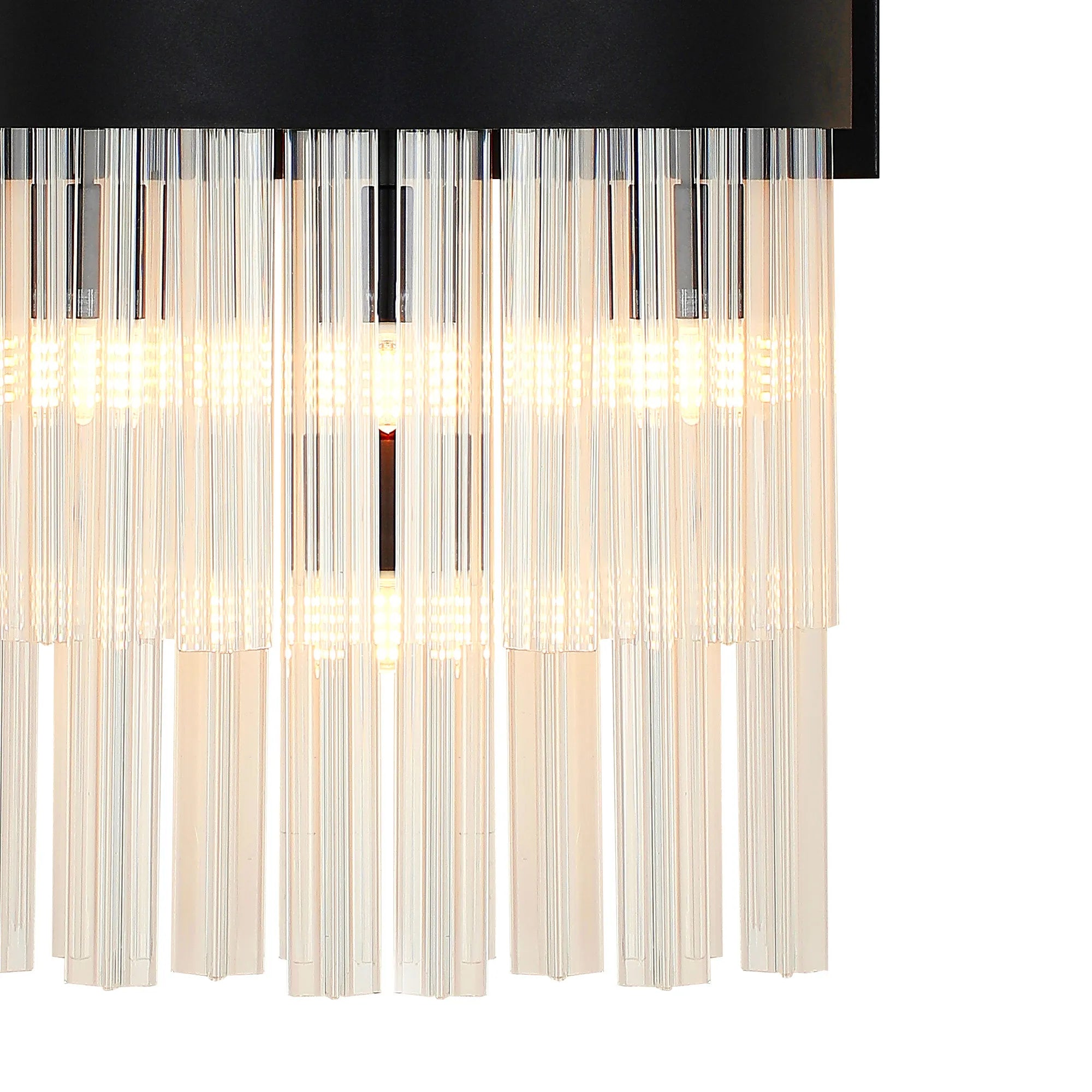 Farnley 8 Light - Wall Light - Satin Black & Clear