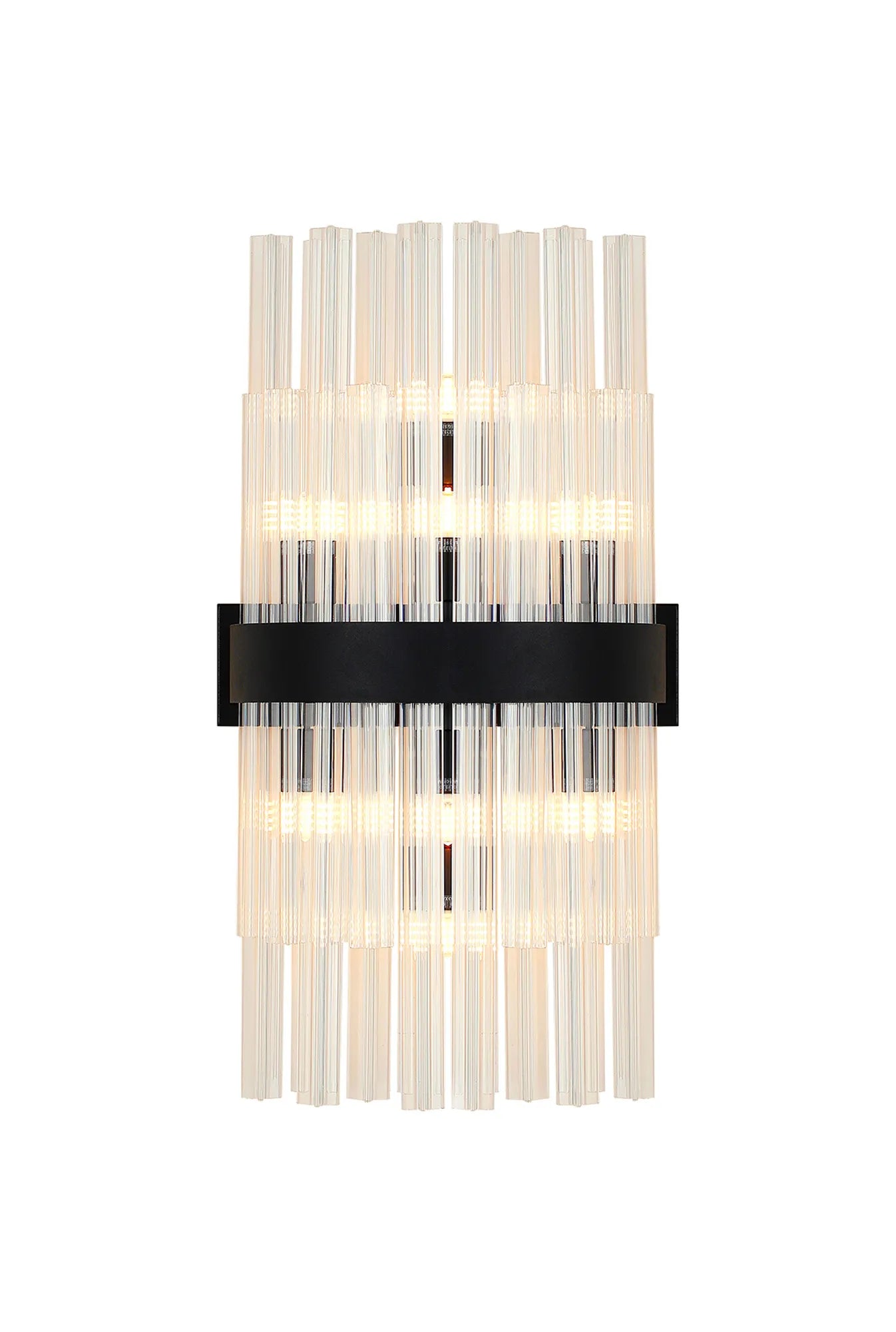 Farnley 8 Light - Wall Light - Satin Black & Clear