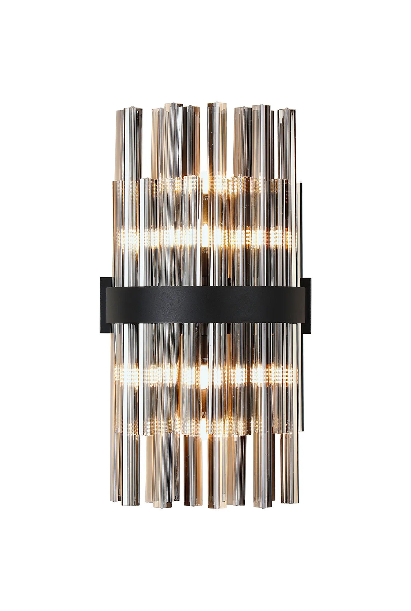 Farnley 8 Light - Wall Light - Satin Black & Smoke