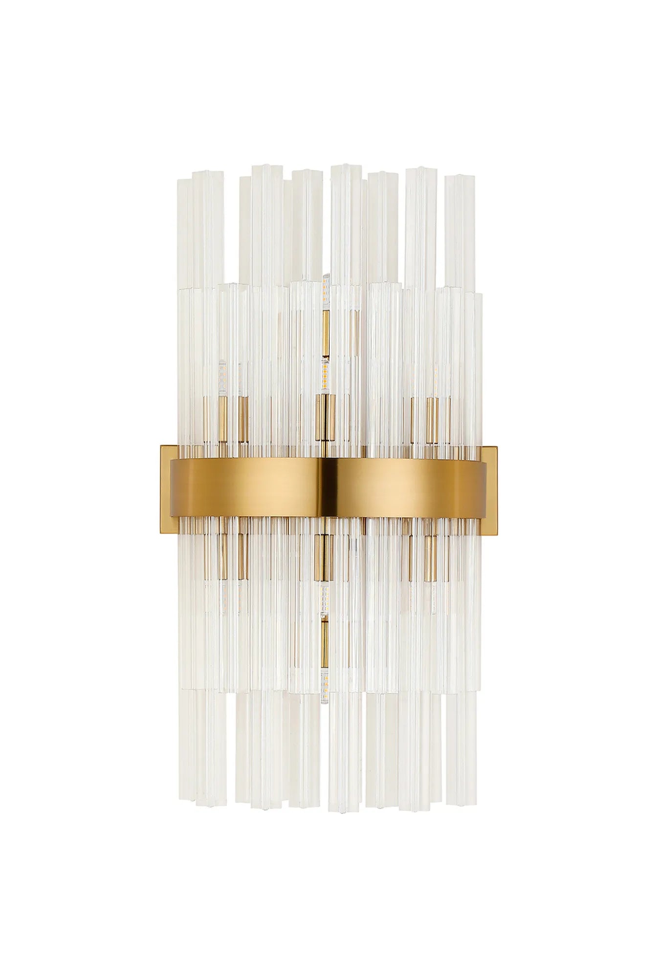 Farnley 8 Light - Wall Light - Brass & Clear