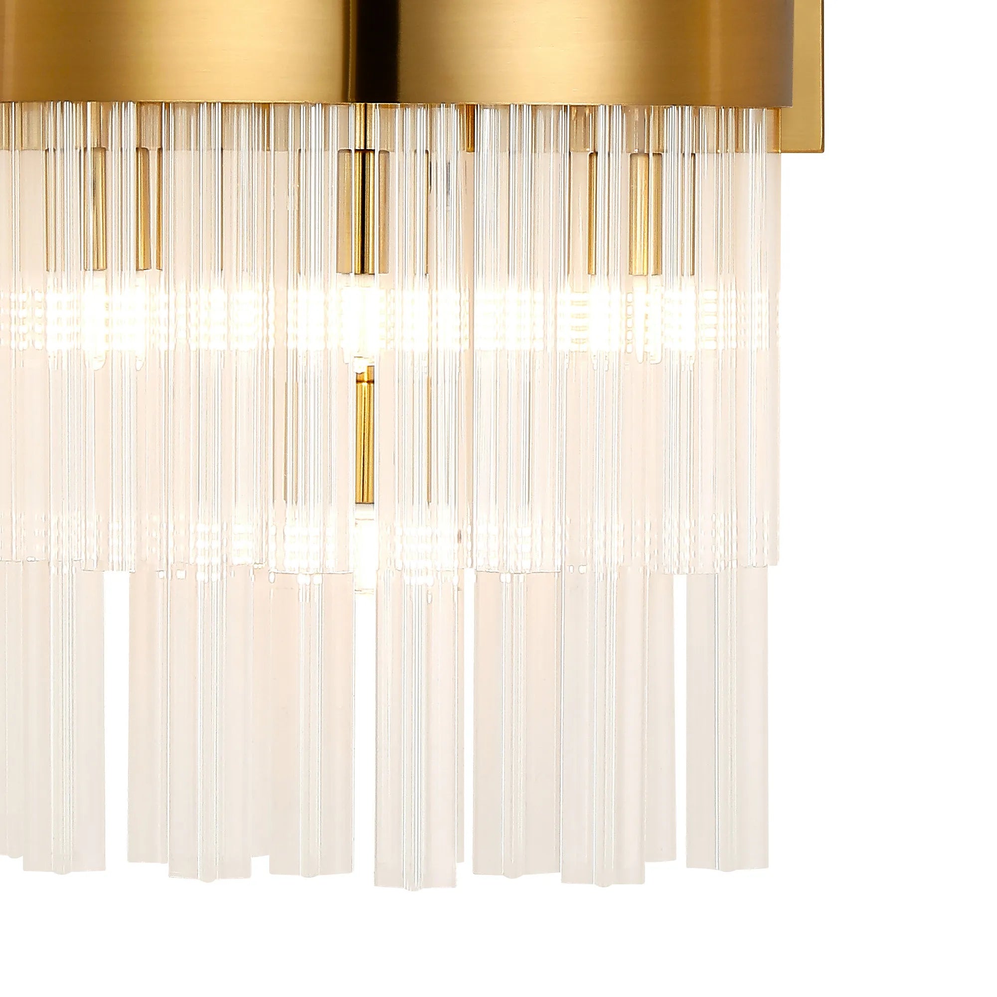 Farnley 8 Light - Wall Light - Brass & Clear
