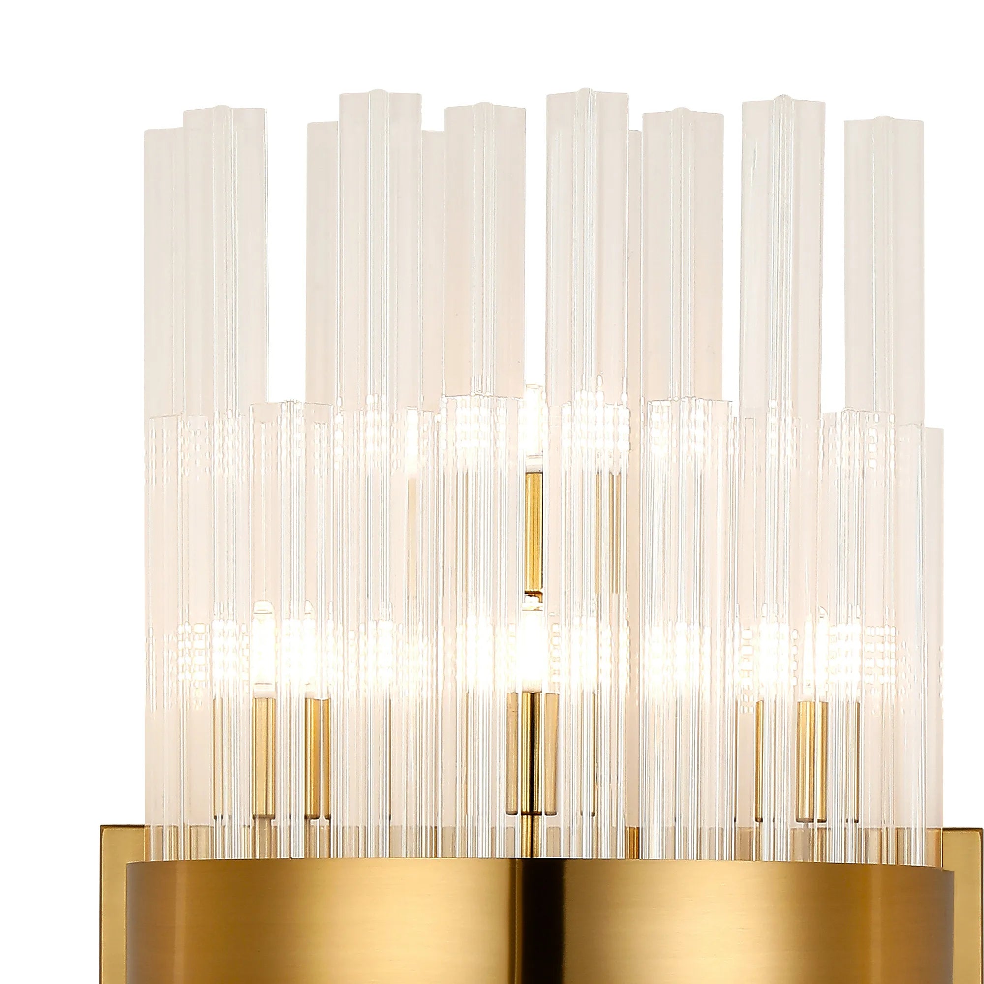 Farnley 8 Light - Wall Light - Brass & Clear