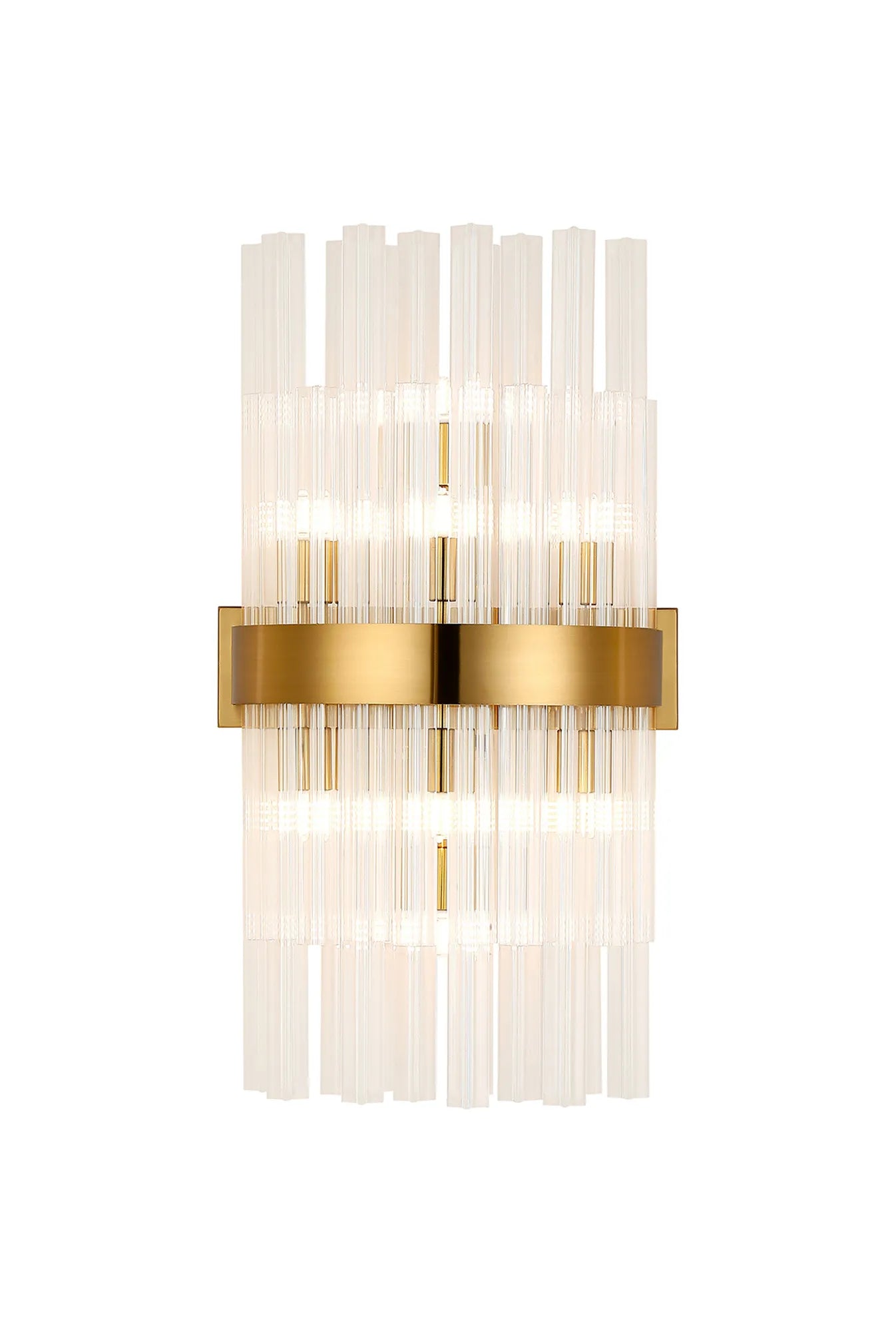 Farnley 8 Light - Wall Light - Brass & Clear