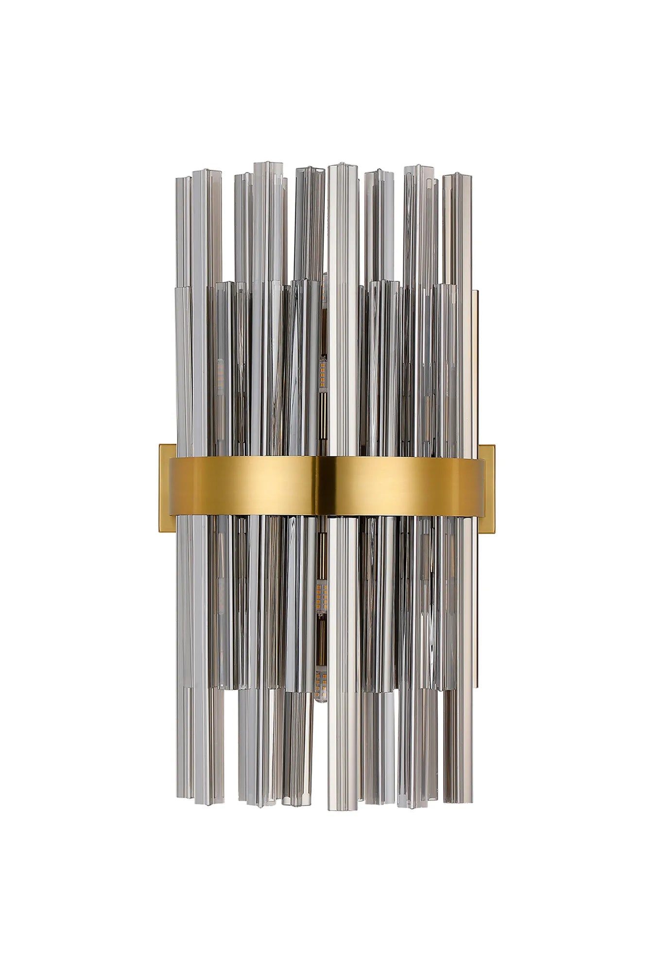 Farnley 8 Light - Wall Light - Brass & Smoke