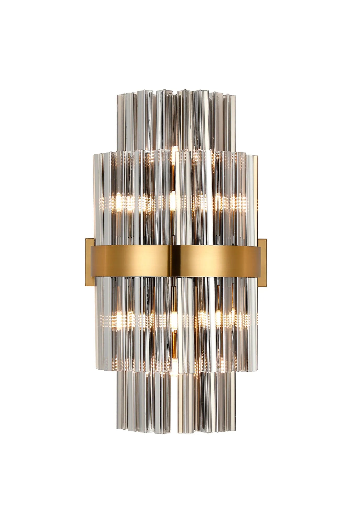 Farnley 8 Light - Wall Light - Brass & Smoke