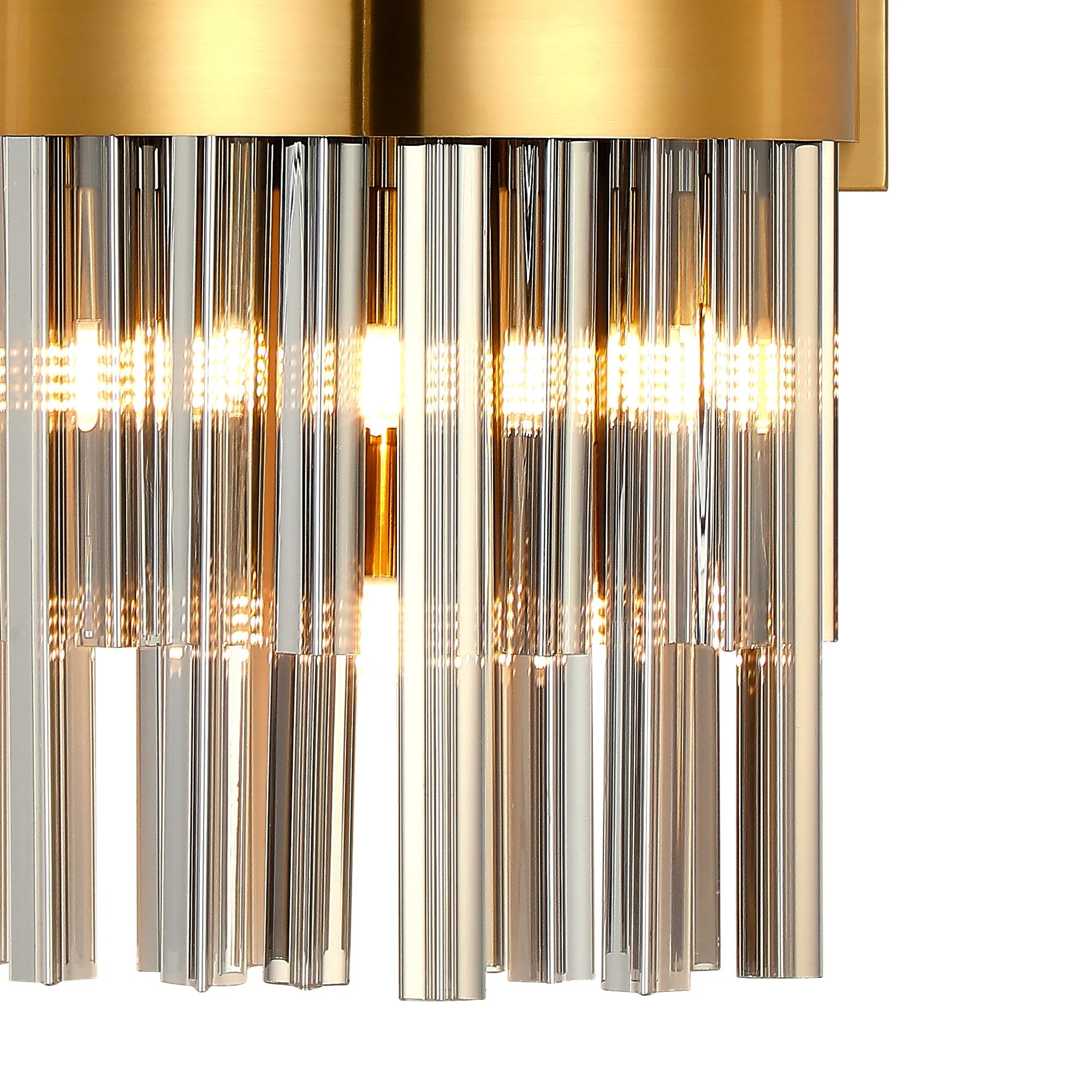 Farnley 8 Light - Wall Light - Brass & Smoke