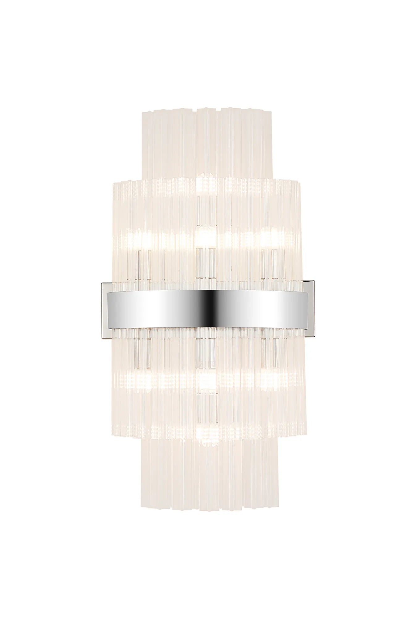 Farnley 8 Light - Wall Light - Polished Nickel & Clear