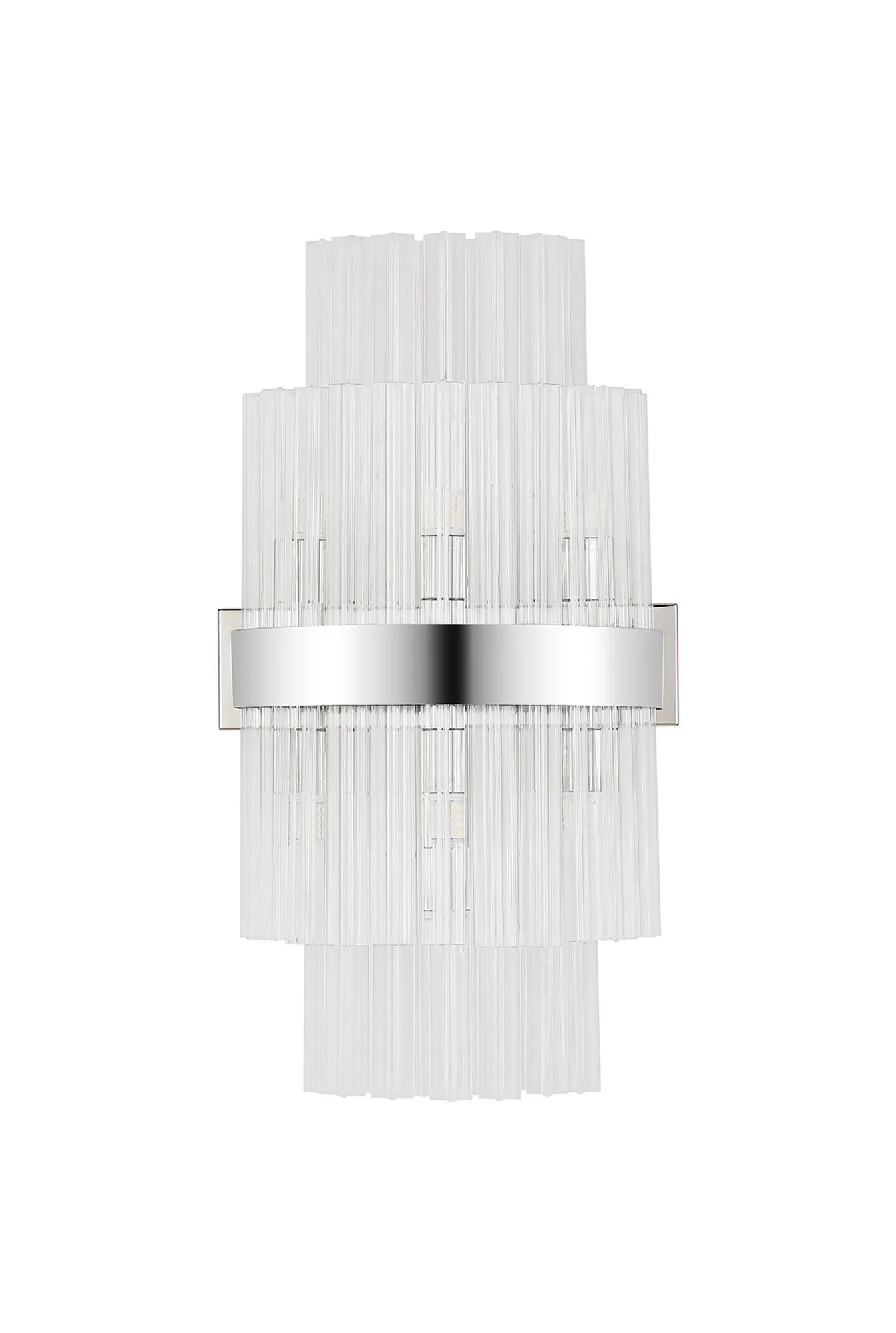 Farnley 8 Light - Wall Light - Polished Nickel & Clear