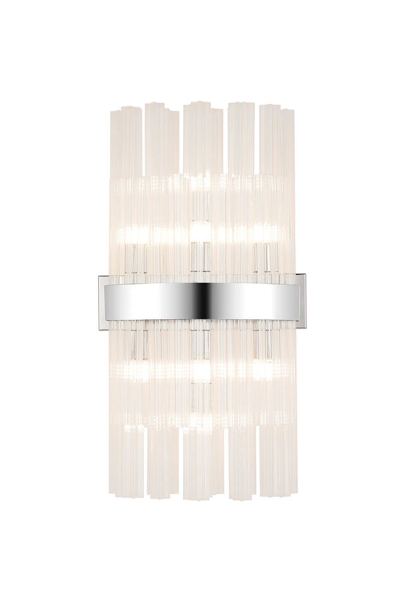 Farnley 8 Light - Wall Light - Polished Nickel & Clear