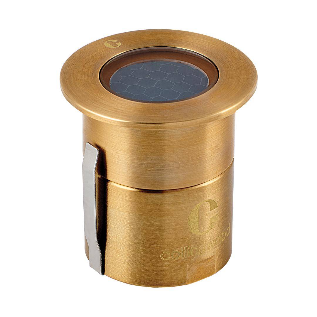 Collingwood GL019 Low Glare 1W Mini LED Ground Light - Antique Brass - Low Voltage